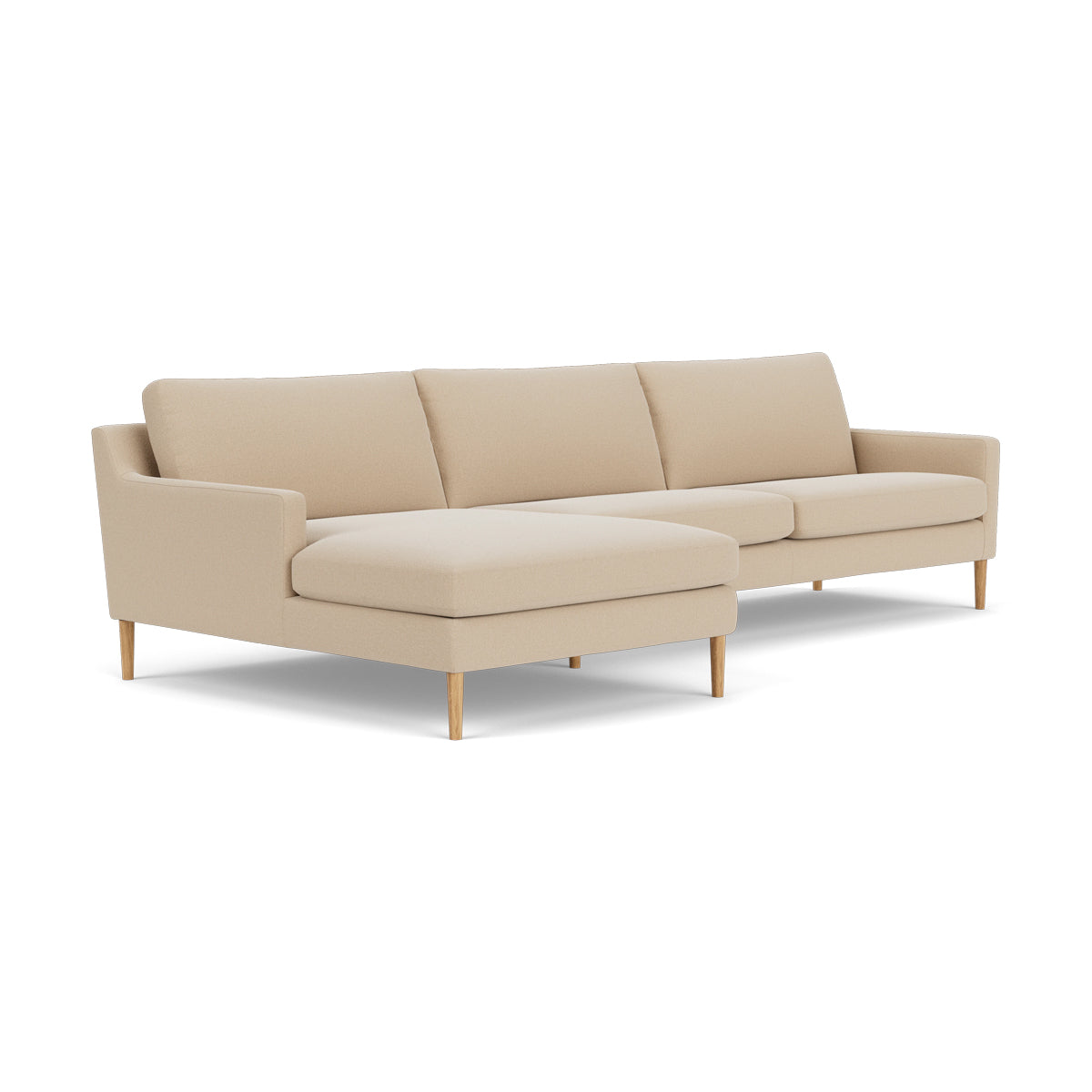 Astha Fabric Left Chaise Sofa - Modern L-Shaped Sectional Couch with Reversible Design for Living Room, Lounge & Home Theater Comfort