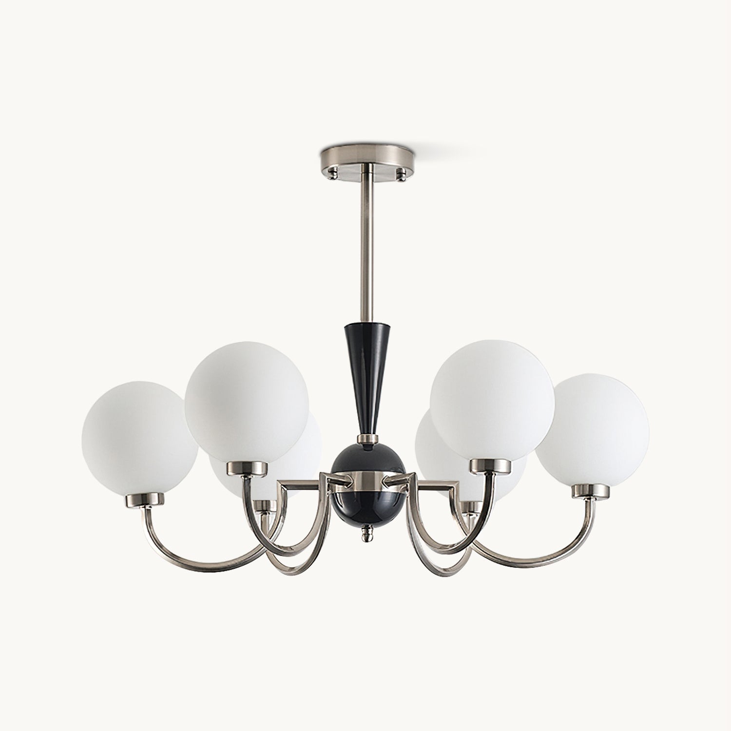 Alana Globe Chandelier - Modern Crystal Glass Ceiling Light Fixture for Dining Room, Bedroom & Living Room | Elegant Home Decor Lighting for Wedding, Restaurant & Office