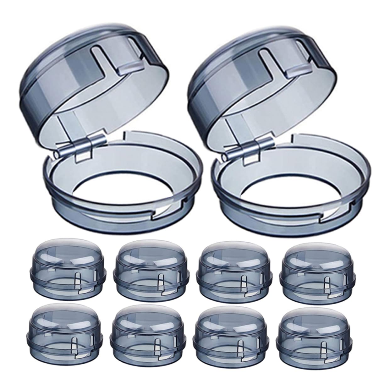 Universal Gas Stove Knob Covers - Childproof Safety Protectors for Kitchen Stove Knobs (Set of 4, Black) | Prevent Accidental Gas Leaks & Toddler Burns - Ideal for Homes with Kids & Elderly Safety