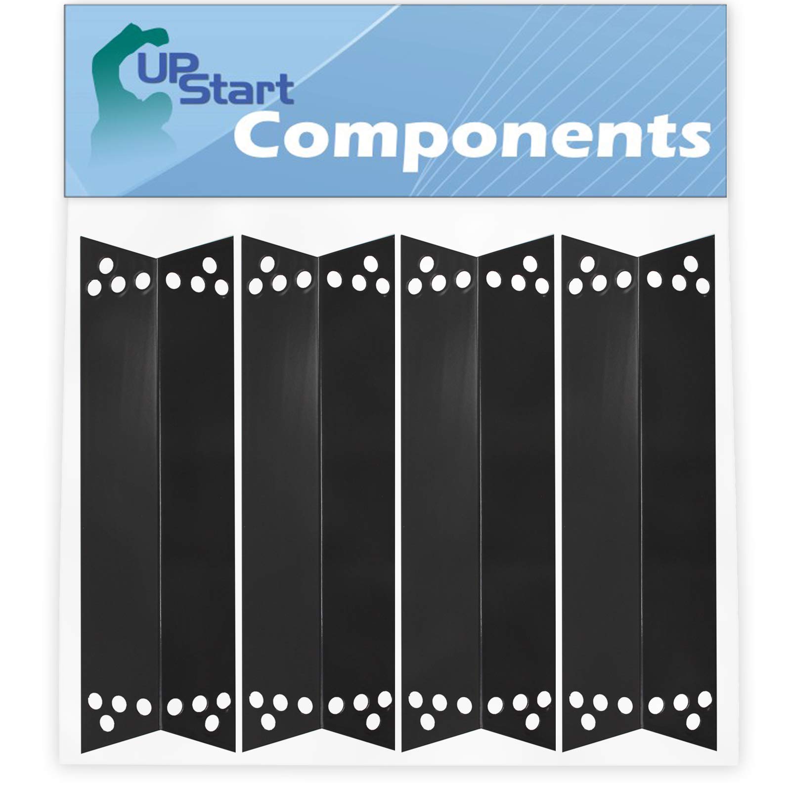 4-Pack BBQ Grill Heat Shield Plate Replacement Parts for Char-Broil 202150009 - Compatible with Porcelain Steel Flame Tamer, Guard, Deflector, Flavorizer Bar - Perfect for Outdoor Grilling, Backyard BBQs, and Camping Cookouts