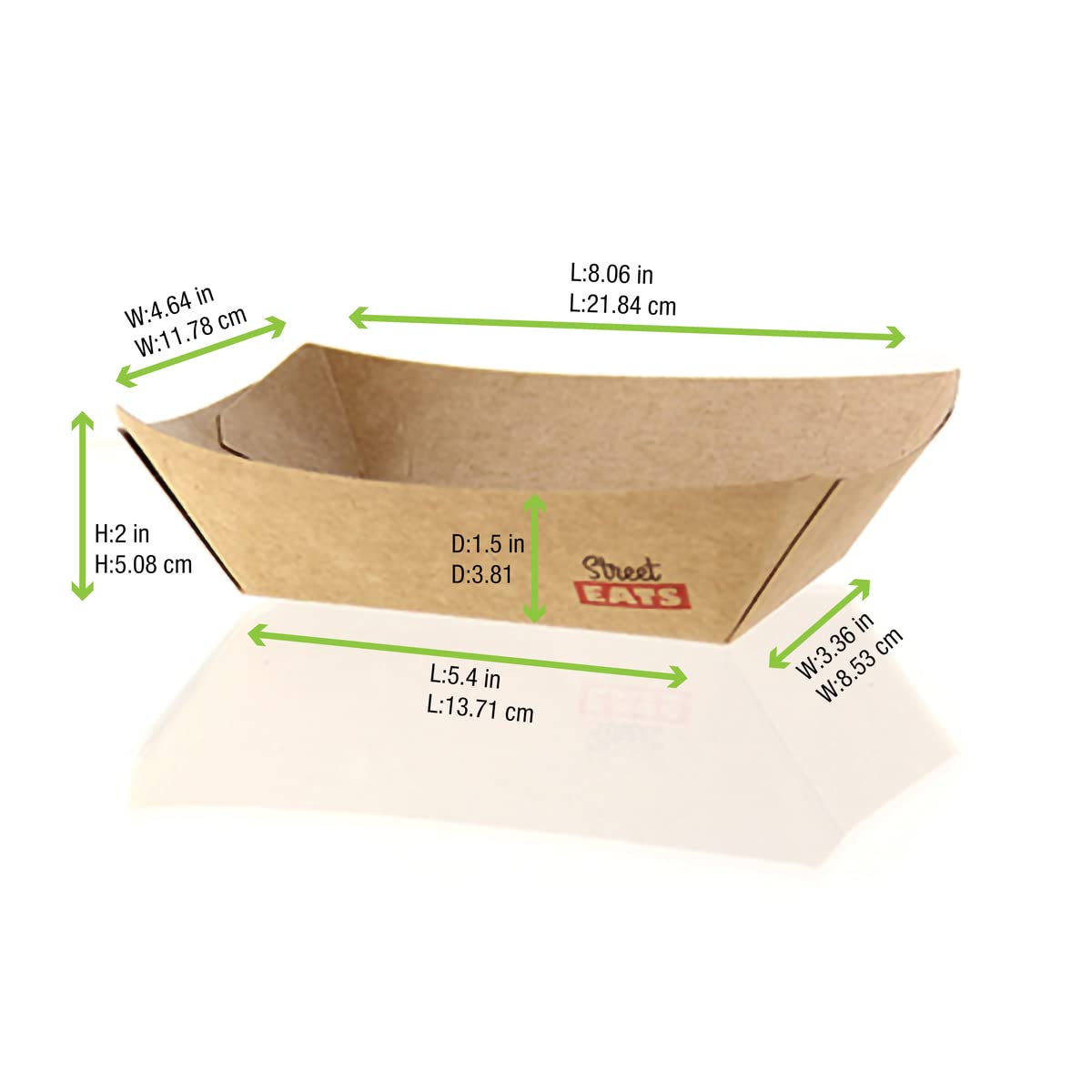 Premium Kraft Paper Boats 500-Pack (8.7