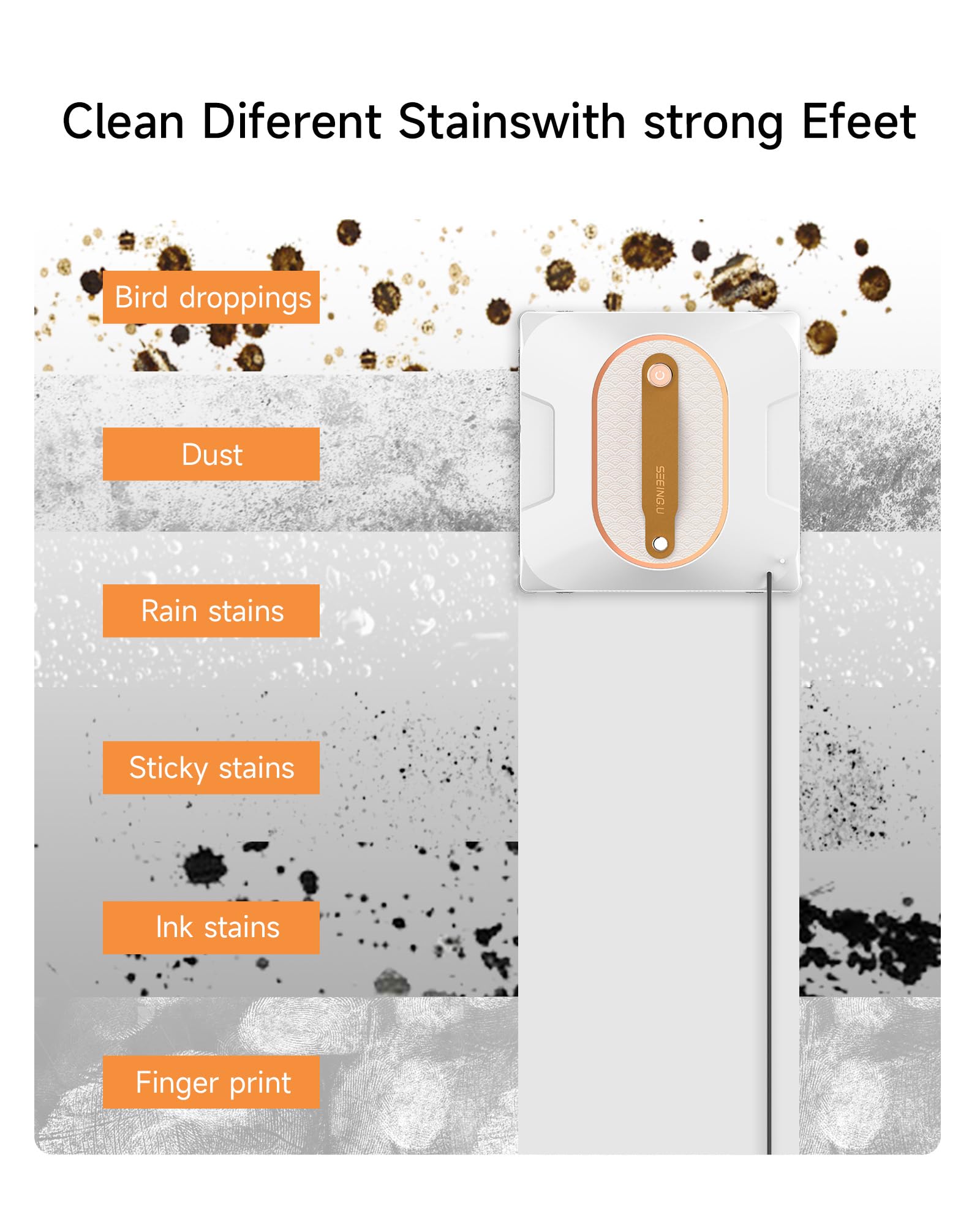 Automatic Window Cleaning Robot with 6000Pa Suction & Dual Water Spray - Smart Path Planning for High-Rise Windows & Glass Doors - Perfect for Home, Office & Skyscraper Maintenance
