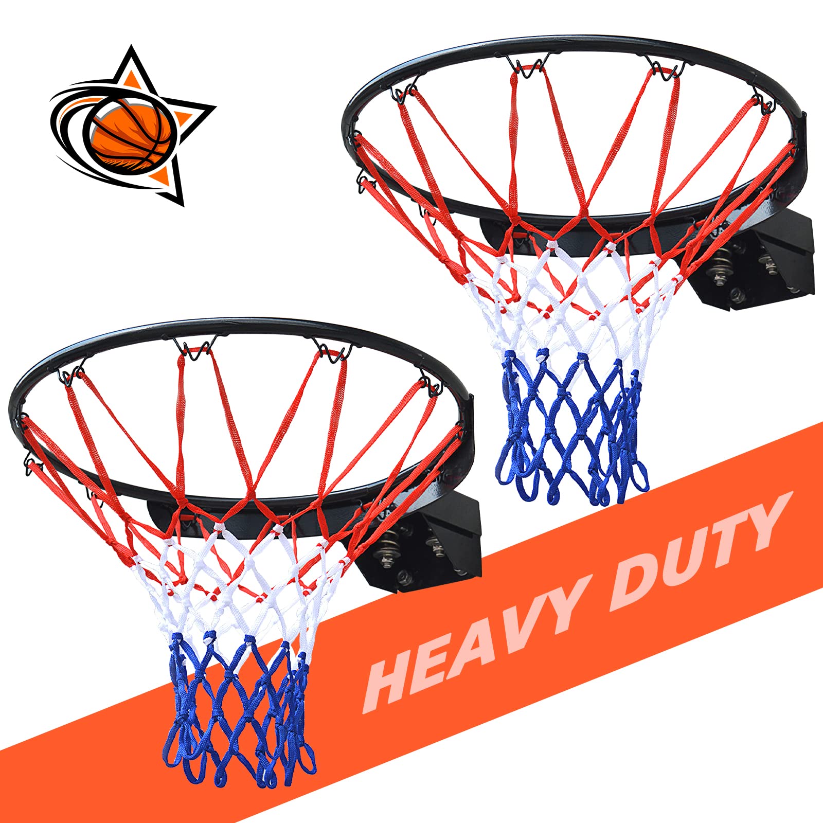 Heavy Duty Basketball Nets - 2/4/6 Pcs, Bold Polyester for Indoor/Outdoor Use