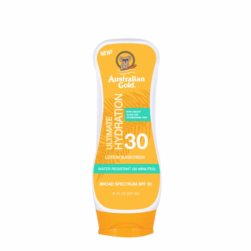 Australian Gold Sunscreen Lotion SPF 30 - 8 oz Broad Spectrum UVA/UVB Protection - Water Resistant & Reef Safe - For Beach, Pool & Outdoor Activities