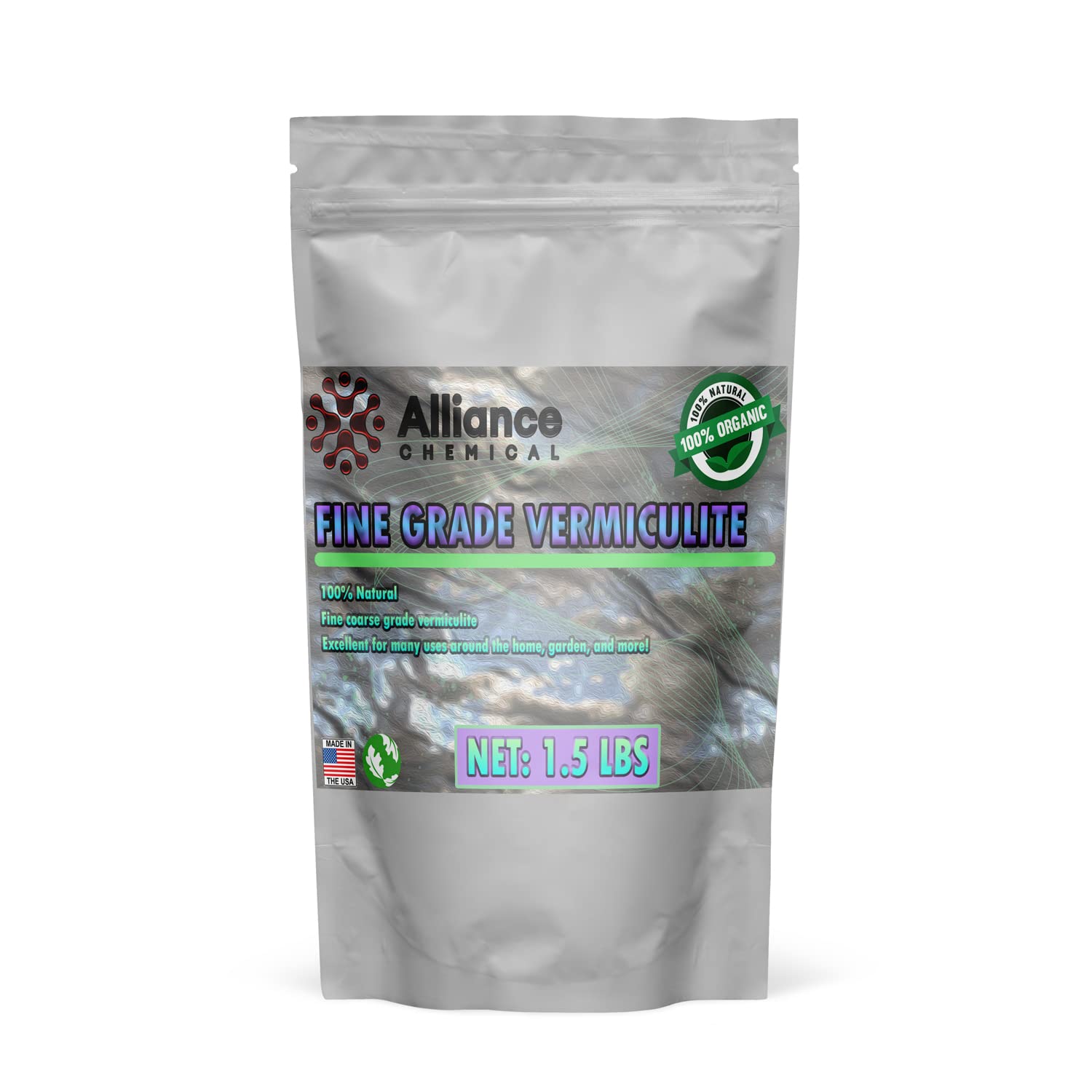 Premium Organic Fine Vermiculite - 8 Quarts (1.5 LBS) - Natural Soil Amendment for Indoor Gardening, Hydroponics & Mushroom Cultivation - Enhances Soil Aeration & Moisture Retention - Perfect for Potted Plants, Seed Starting & Horticultural Use