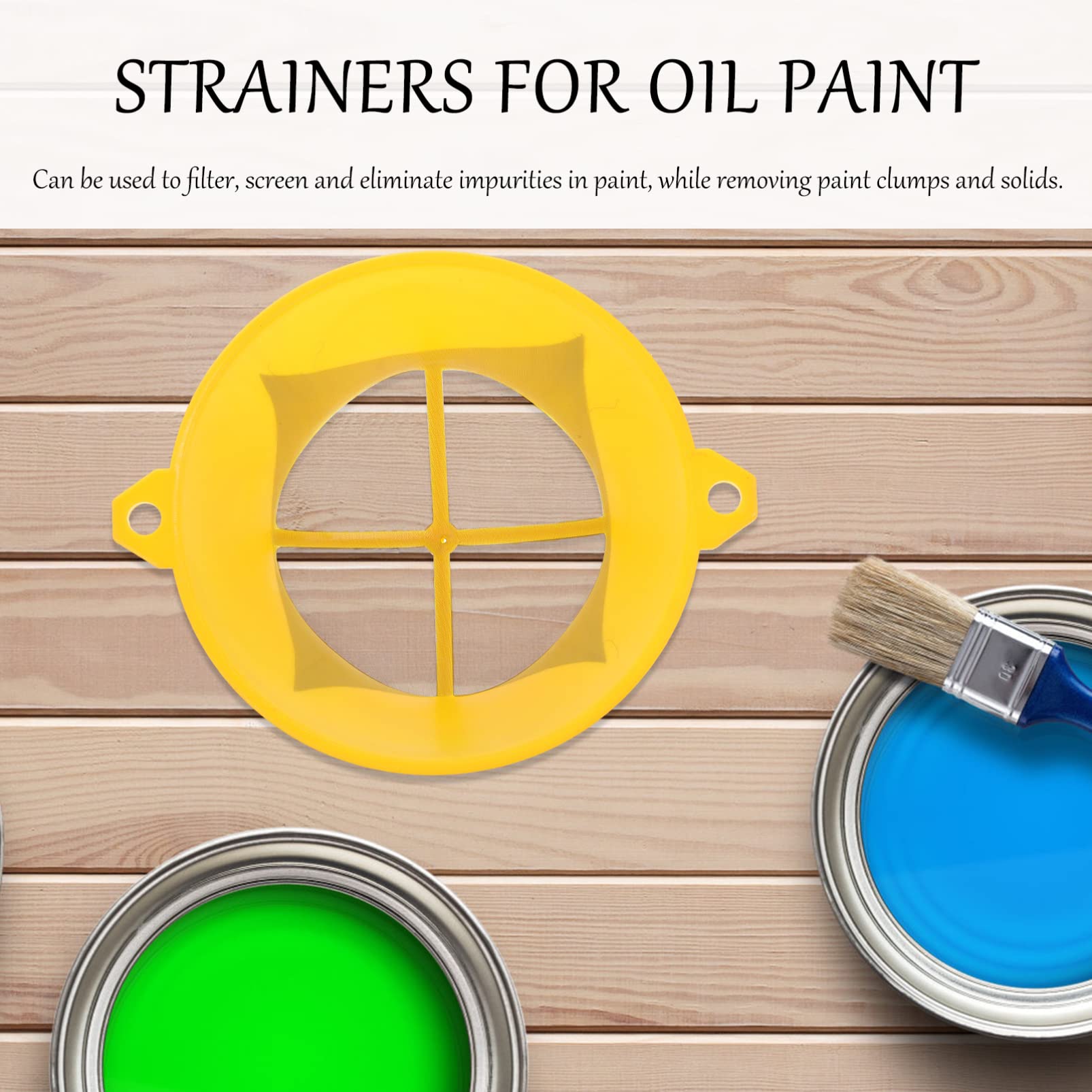 10-Pack Fine Mesh Plastic Paint Strainers - Oil Paint Filters for Smooth, Lumpy-Free Painting - Perfect for Artists, DIY Home Projects & Automotive Touch-Ups