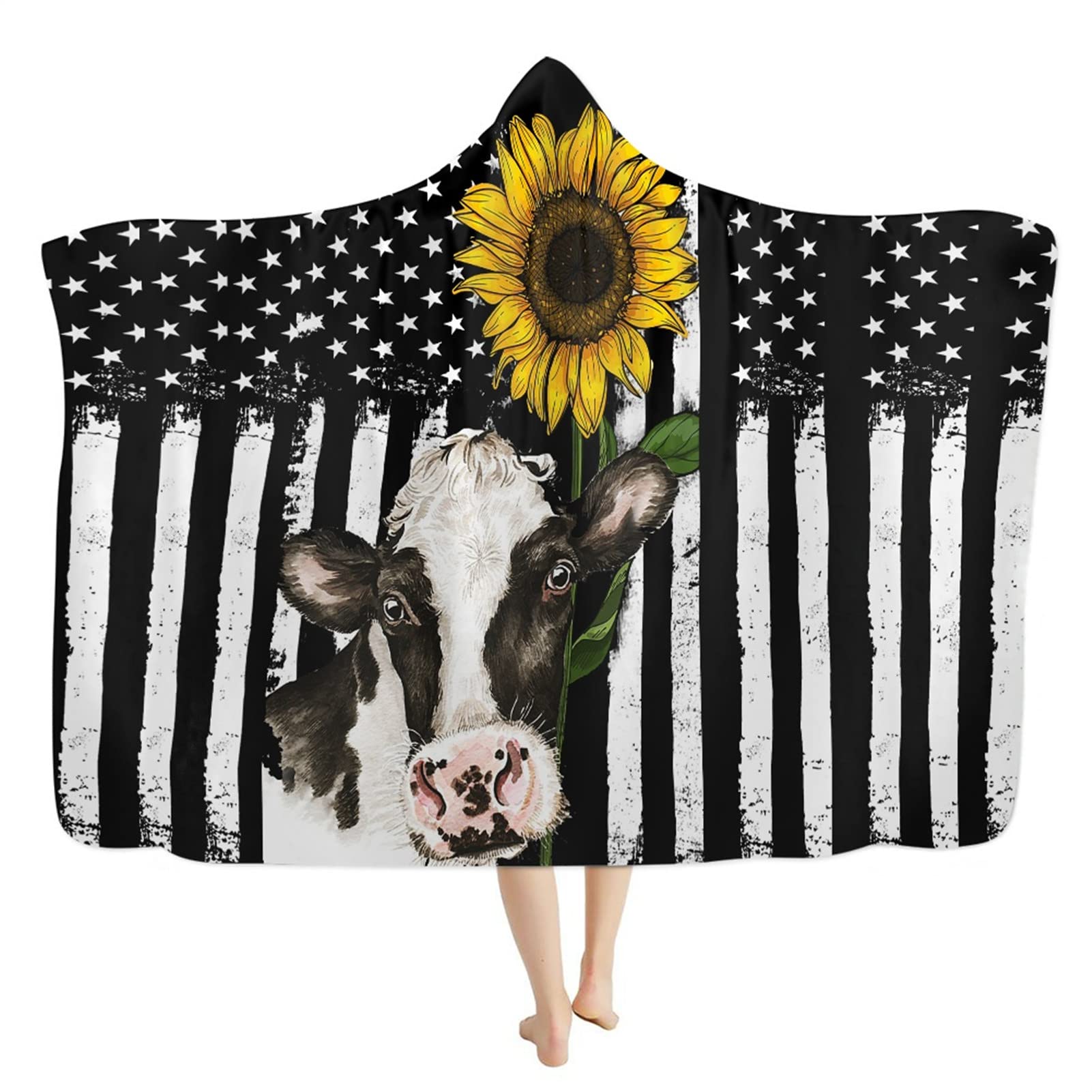 Cozy Wearable Blanket with Hood for Women - Soft Fleece Lounge Blanket for Couch, Sofa & Bed - Perfect for Movie Nights, Reading & Relaxing at Home