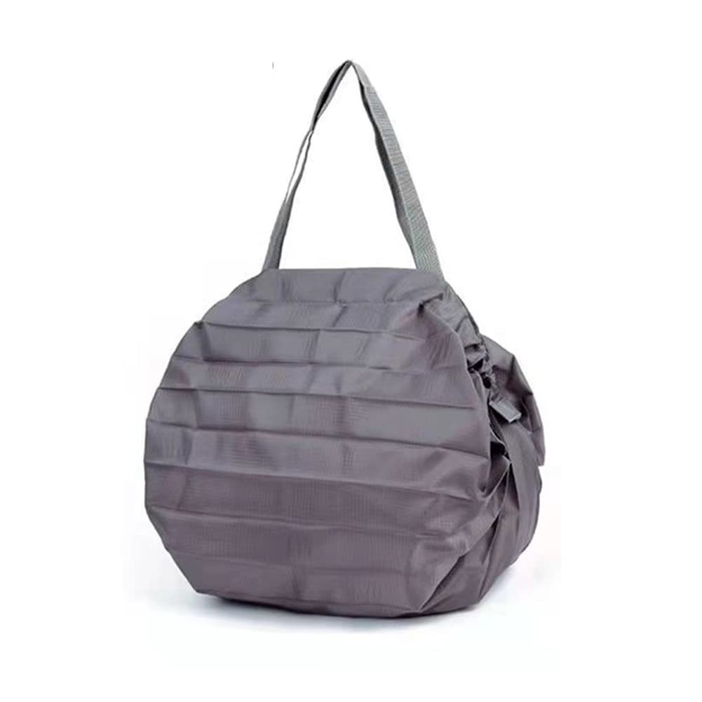 Foldable Reusable Grocery Bags - Large Capacity Eco-Friendly Shopping Tote for Groceries, Commuting, Picnic & Camping | Portable Storage Bag (Grey) - Perfect for Supermarkets, Travel & Outdoor Activities