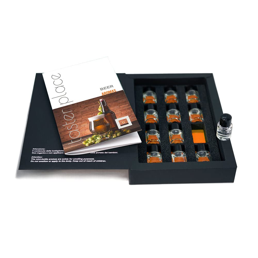 TASTERPLACE Beer Aroma Set - Professional Tasting Kit for Sommeliers & Beer Lovers - Essential Brewery Tasting Tools for Beer Tasting Events & Home Brewing Enthusiasts