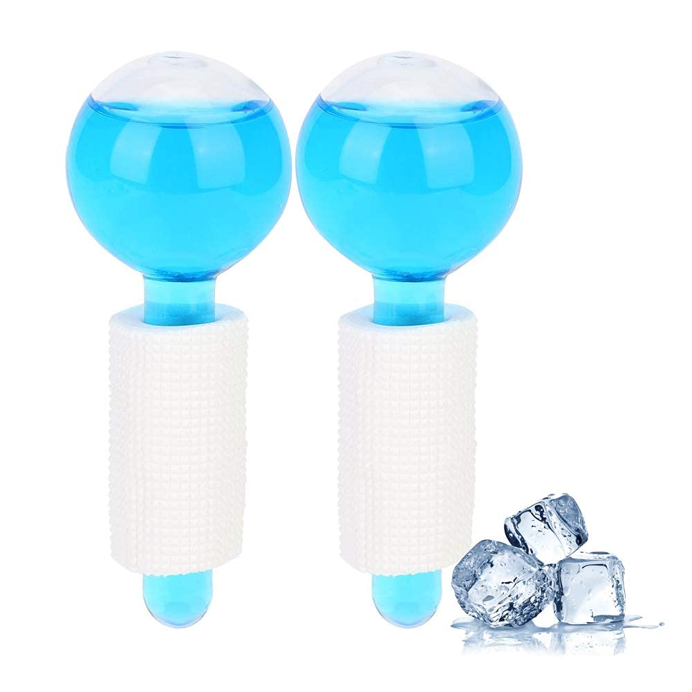 JAGDIV Ice Globes for Face - Cooling Facial Massager for Puffiness Relief, Dark Circles & Wrinkles - 2 Pack Cryotherapy Ice Roller for Eyes, Neck & Skin Tightening - Perfect for Morning Routine & Spa Day