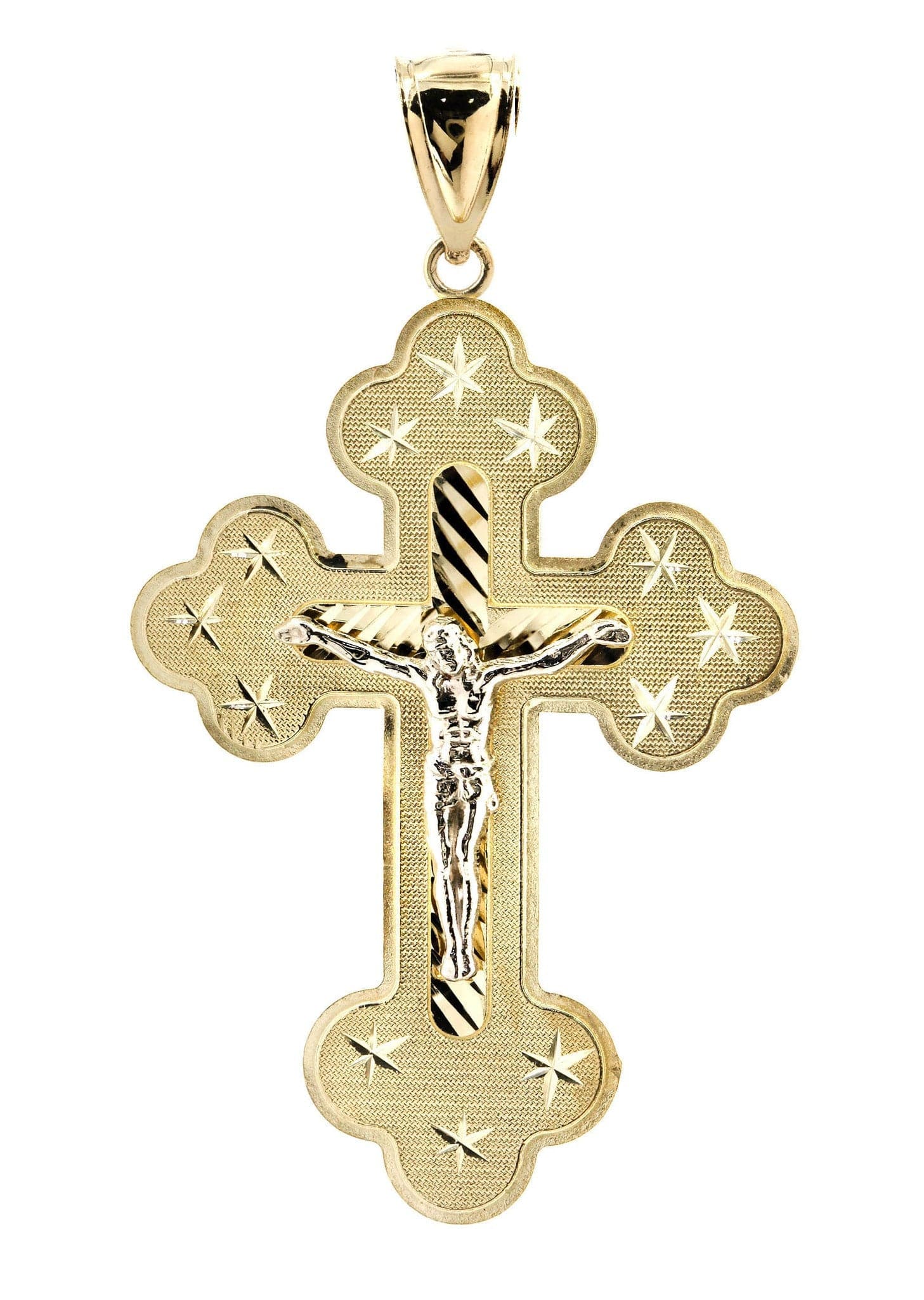 10K Gold Cross Pendant Necklace for Women & Men - 5.9 Grams Religious Jewelry Gift for Baptism, First Communion & Everyday Wear