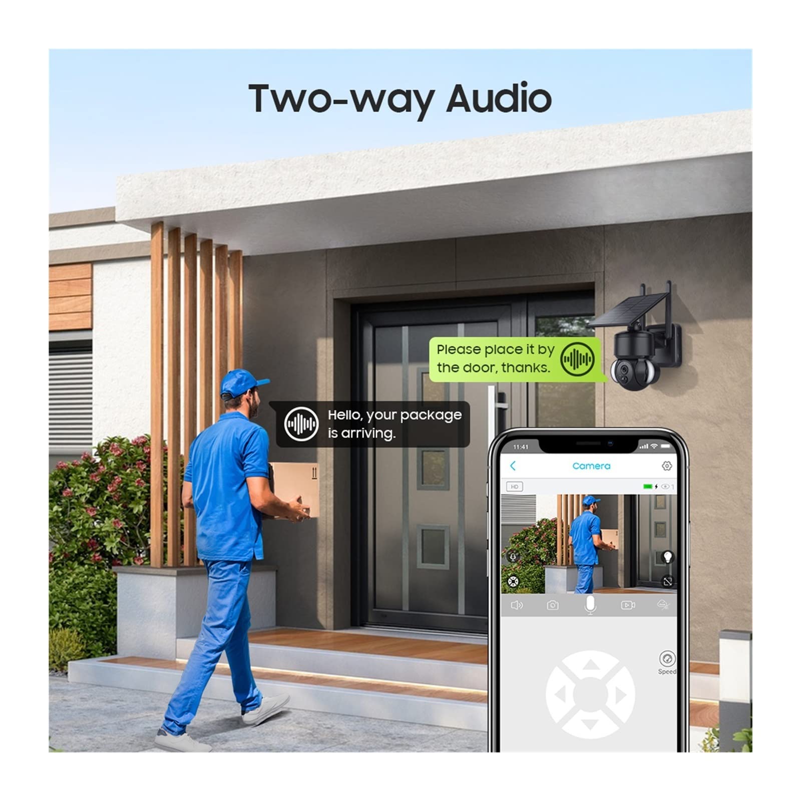 5MP Solar Security Camera Wireless Outdoor - WiFi/4G PTZ Surveillance IP Camera with Motion Detection & APP Control (Ubox) - Ideal for Home Security, Yard Monitoring, and Business Property Protection
