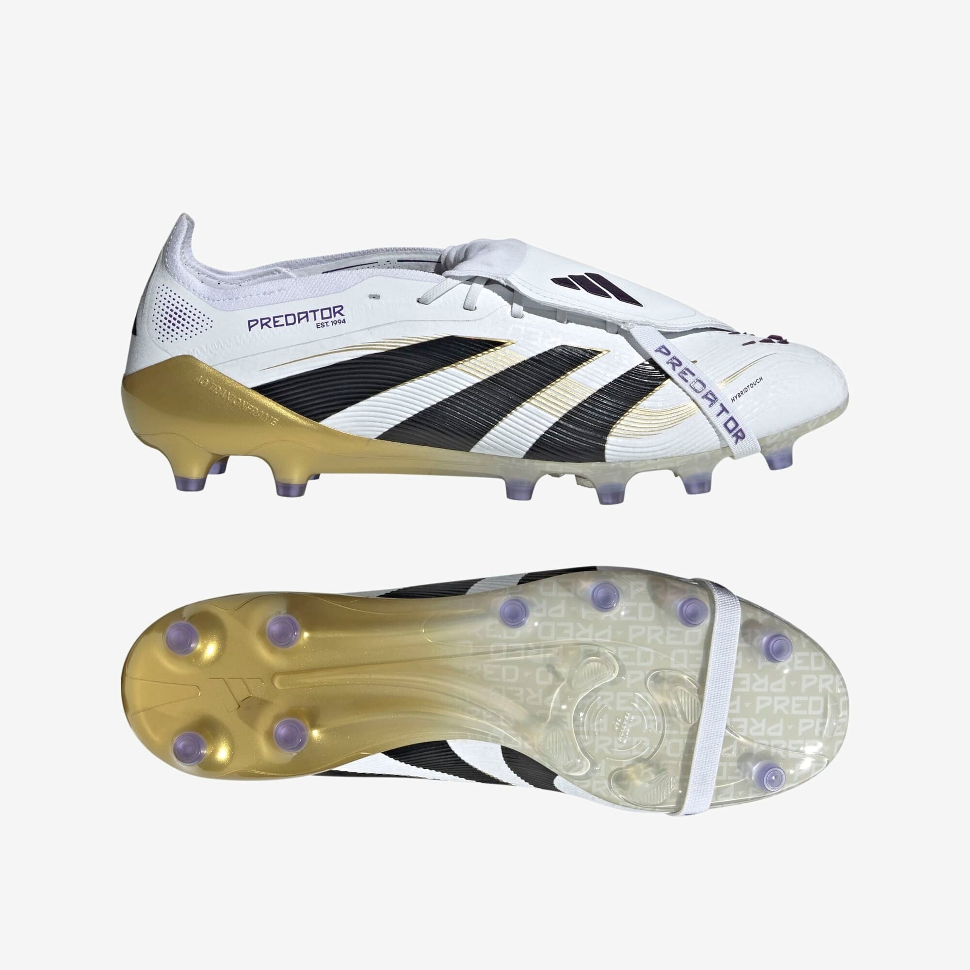 adidas Predator Elite Soccer Cleats with Fold-Over Tongue - High-Performance Football Boots for Firm Ground - Perfect for Competitive Matches & Training Sessions