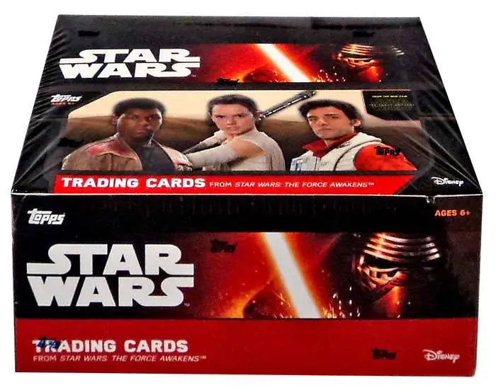 2015 Topps Star Wars The Force Awakens Sealed Trading Card Box - 24 Packs - Collectible Trading Cards for Fans & Collectors - Perfect for Gifts, Display, and Investment