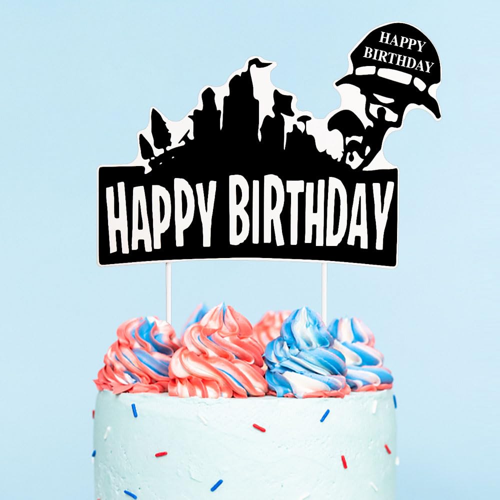 Happy Birthday Cake Topper - Video Game Themed Party Decorations for Birthday Cakes | Perfect for Gamer Birthday Parties, Gaming Themed Celebrations & Cake Decorating