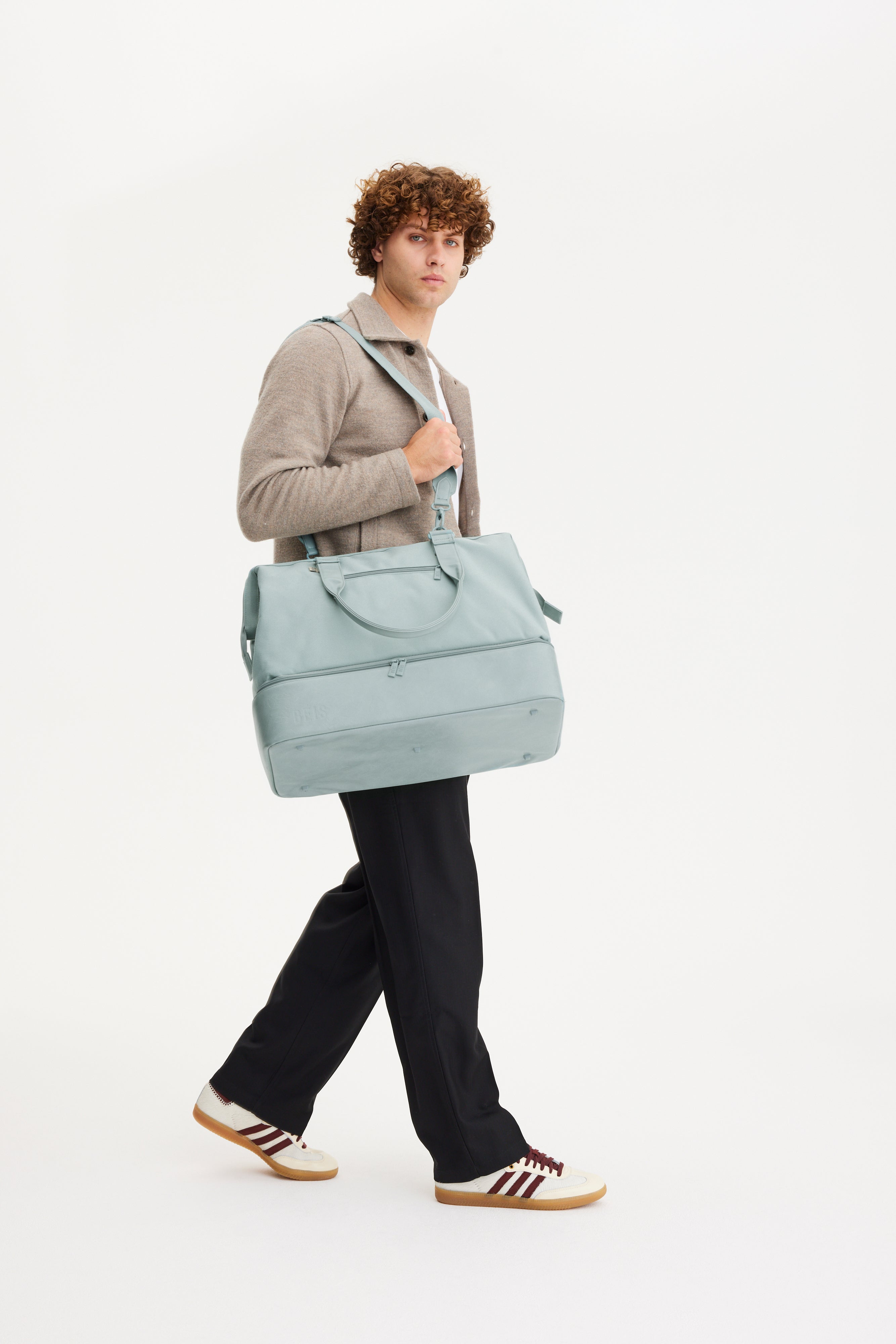 The Weekender Duffle Bag in Slate - Perfect for Travel, Gym & Weekend Getaways | Water-Resistant & Spacious Carry-On Luggage