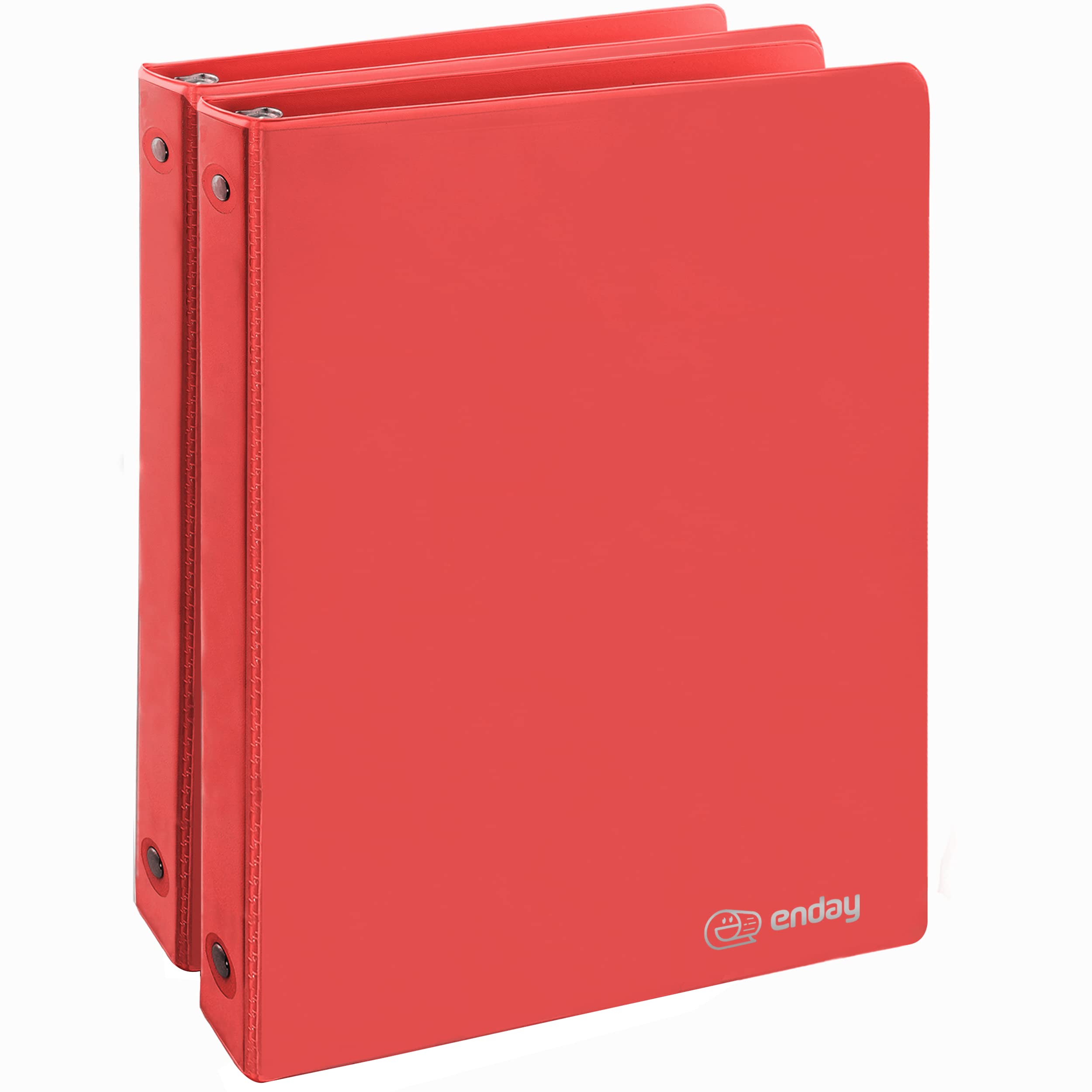 Red ½ Inch 3-Ring Binder with Clear View Cover - 2 Pack for School & Office