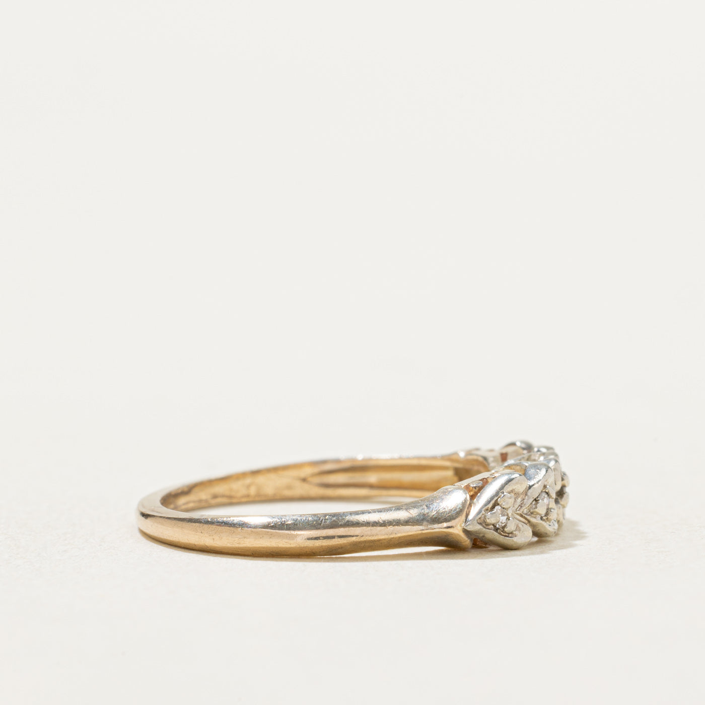 14K Gold Illusion Set Diamond Heart Ring - 0.02ctw, Size 5.75 | Elegant Valentine's Gift, Anniversary Jewelry & Romantic Proposal Ring for Her