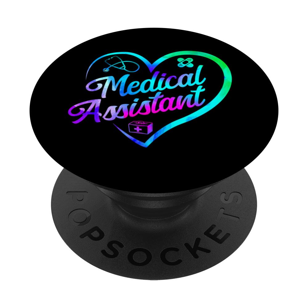 Certified Medical Assistant (CMA) Watercolor Heart PopSockets Adhesive PopGrip - Perfect for Phones, Tablets & Medical ID Badges | Gift for Nurses & Healthcare Workers