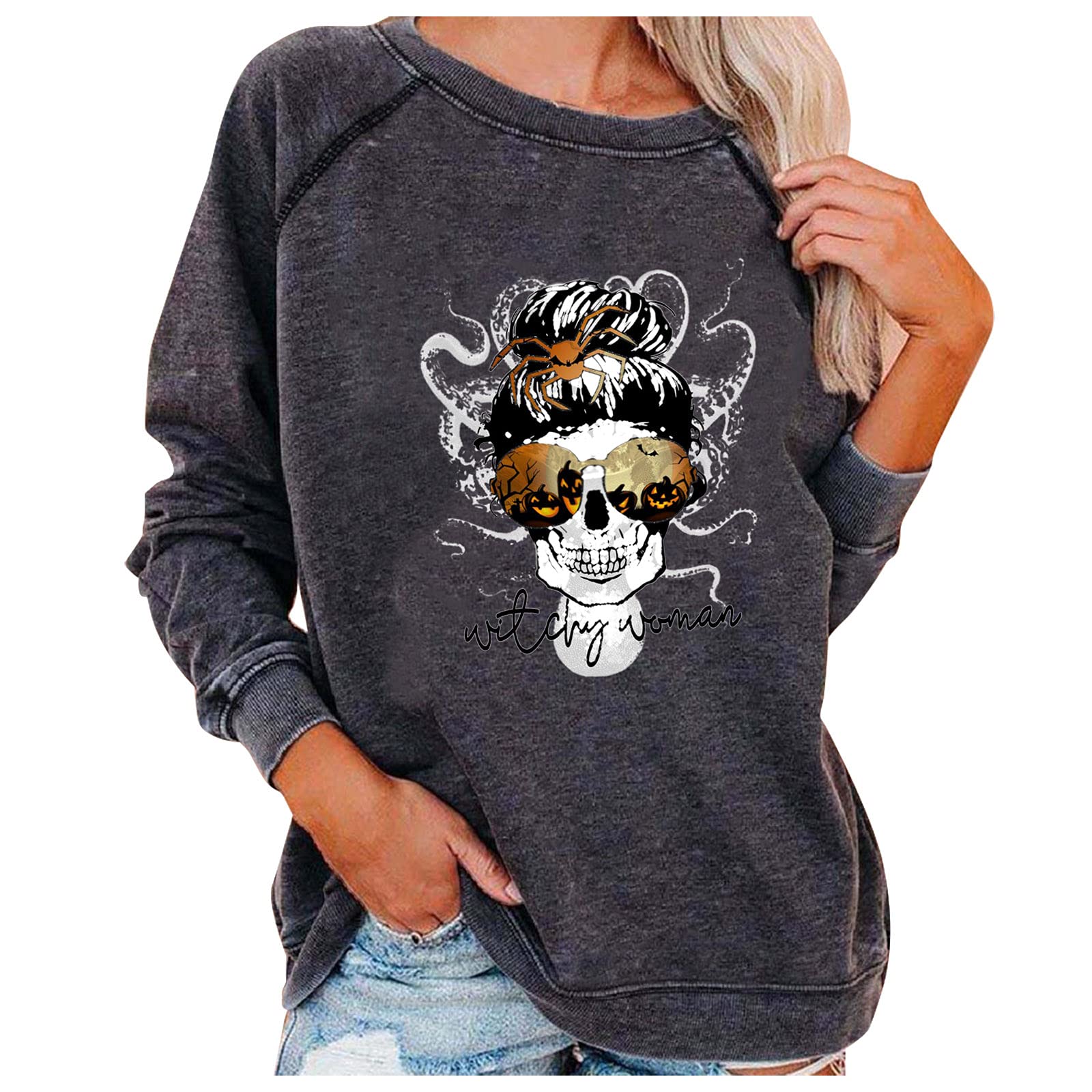Fankle Women's Crewneck Sweatshirt - Soft Long Sleeve Pullover Top for Casual Wear, Lounge & Everyday Outfits | Perfect for Fall, Winter & Layering