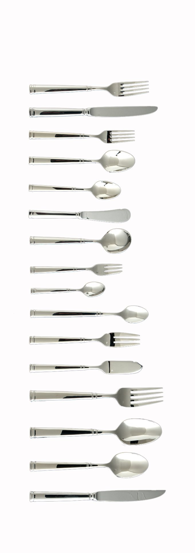 Fortessa Bistro 18/10 Stainless Steel Flatware Set - 12 Elegant Dessert & Oval Soup Spoons | Perfect for Fine Dining, Dinner Parties & Restaurant Use