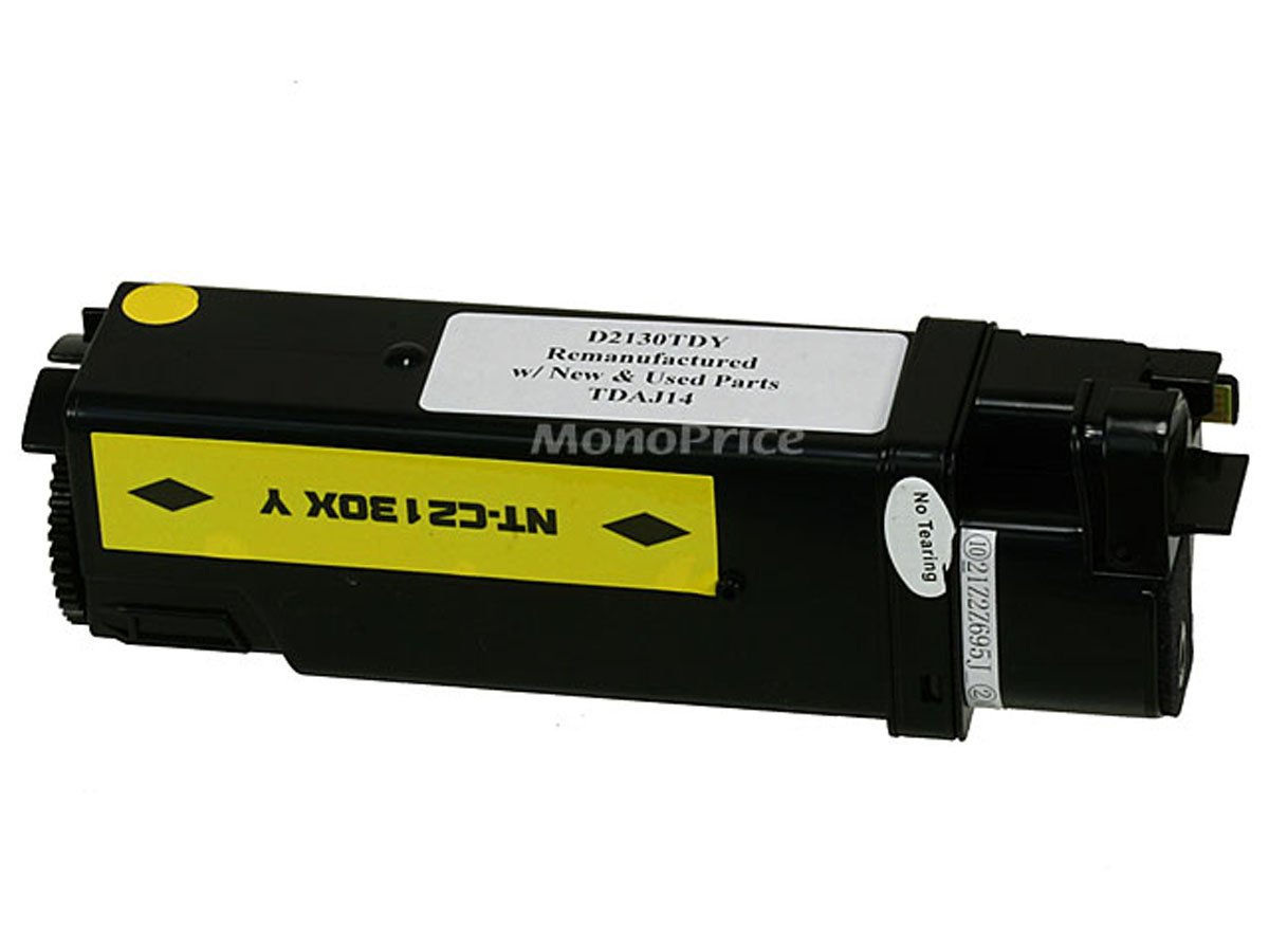 Monoprice 108984 MPI Compatible Yellow Laser Toner Cartridge for Dell 2130Y Printer - High-Quality Replacement for Home & Office Printing