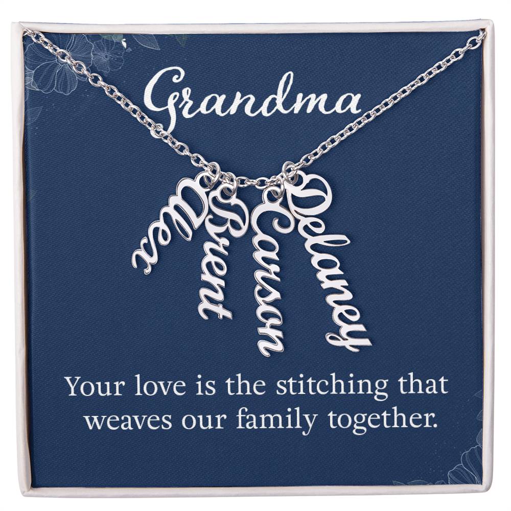 Personalized Grandkids Name Necklace - Custom Engraved Grandma Gift for Birthday, Mother's Day & Anniversary - Perfect for Family Keepsakes & Special Occasions