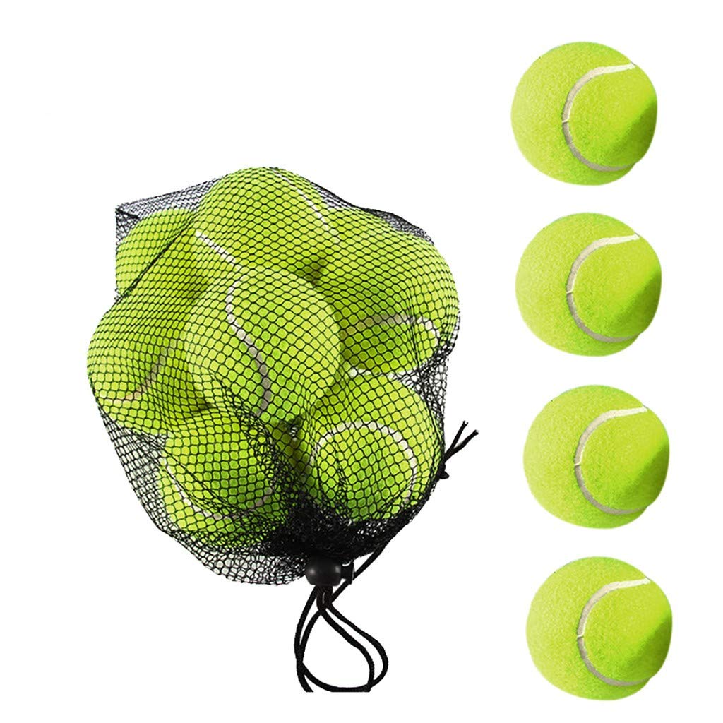 Durable 12-Pack Tennis Balls with Mesh Carrying Bag - Reusable Training Balls for Dogs, Sports & Exercise - Perfect for Puppy Play, Tennis Practice & Home Workouts