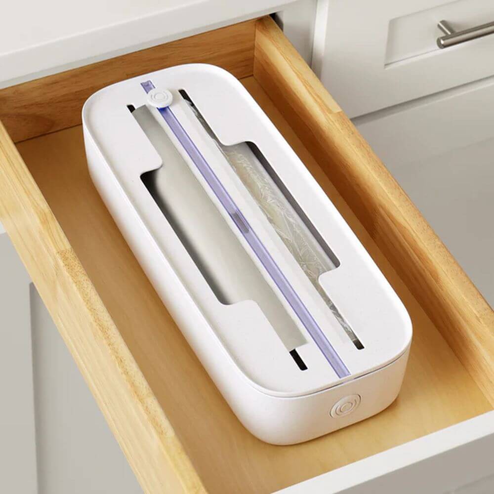 Youcopia StoraRoll Kitchen Paper Towel Holder & Dispenser - White | Space-Saving Organizer for Countertops, Pantry, or Under Cabinet Storage