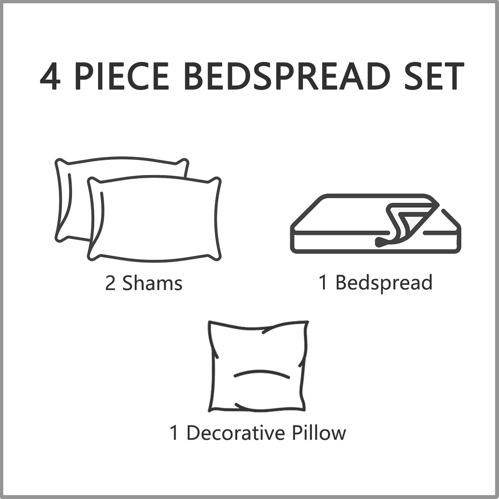 Luxury CHIXIN Queen Size Bedspread Coverlet Set - Lightweight Reversible 4-Piece Bedding with Damask Paisley Pattern - Beautiful Stitching (Ashley Blue) - Perfect for Master Bedroom, Guest Room & Vacation Homes