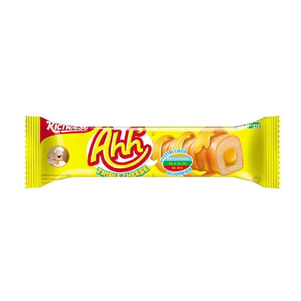 Nabati Richeese Ahh Triple Cheese Roll Snacks - 100 Pieces - Delicious Cheese-Flavored Wafer Rolls for Parties, School Lunches & Office Snacks