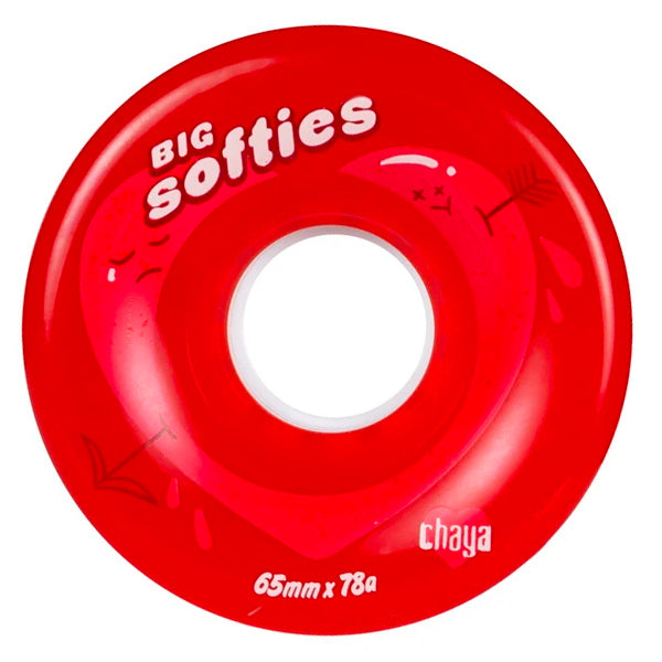 Chaya Big Softie 65mm Skateboard Wheels - 4 Pack Set for Smooth Cruising & Street Skating