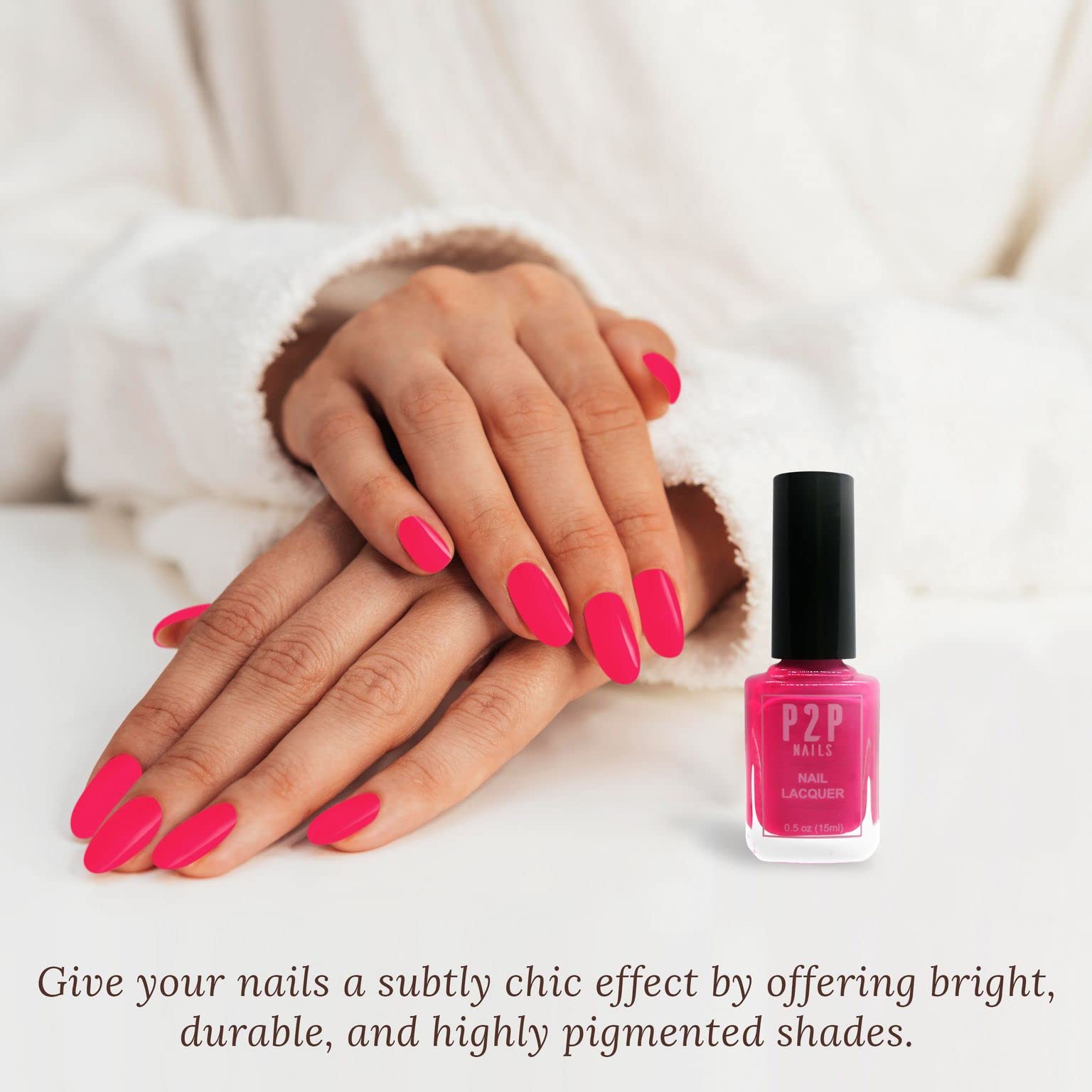 Neon Nail Polish - Long Lasting Quick Dry Gel Polish for Women - Non Chip All Season Nail Lacquer - Multi Colored Fuchsia Gel Nail Polish | Perfect for Parties, Salons & Everyday Wear