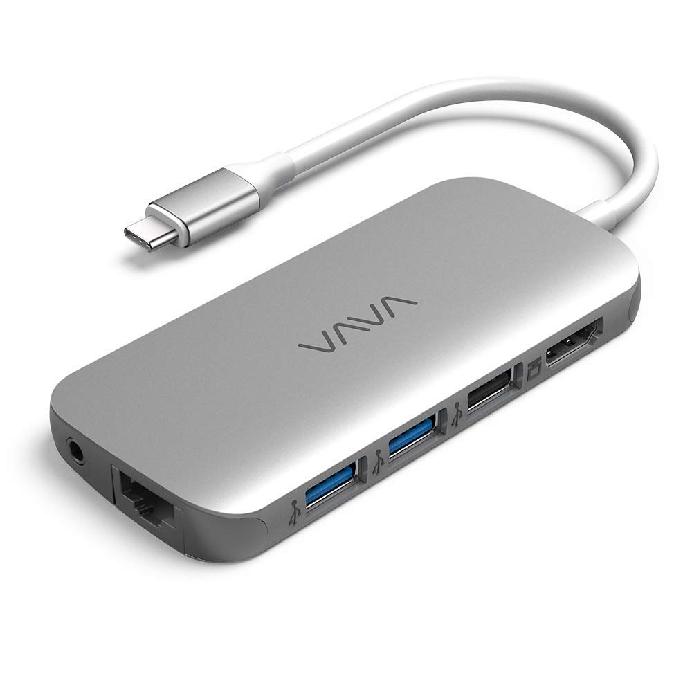 9-in-1 USB C Hub with 4K HDMI, PD Charging, 3 USB 3.0 Ports, Ethernet & Card Reader - Compatible with MacBook Pro/Air & Windows Laptops - Perfect for Home Office, Remote Work & Multimedia Presentations