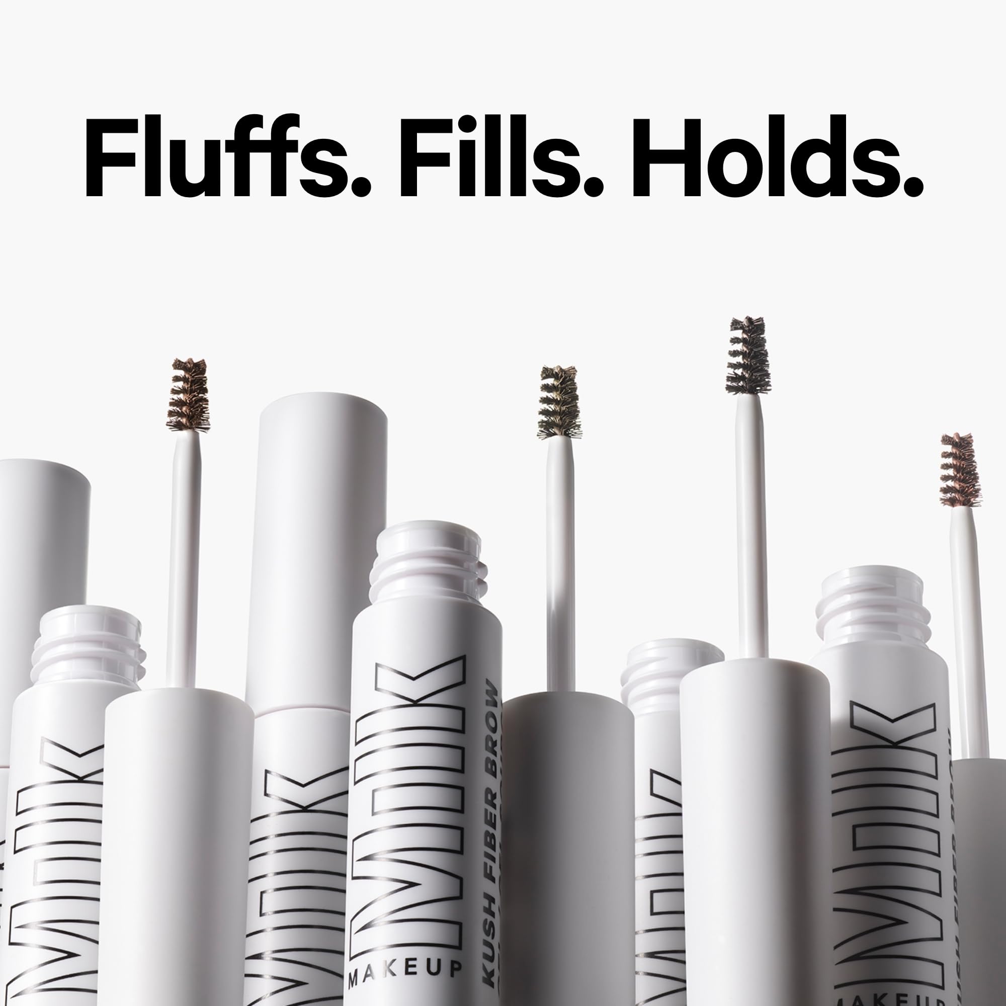 Milk Makeup KUSH Fiber Brow Gel in Grind (Deep Brown) - Vegan & Cruelty-Free Thickening Eyebrow Gel with Soft, Flexible Hold - Perfect for Natural-Looking Full Brows & Everyday Makeup Routine