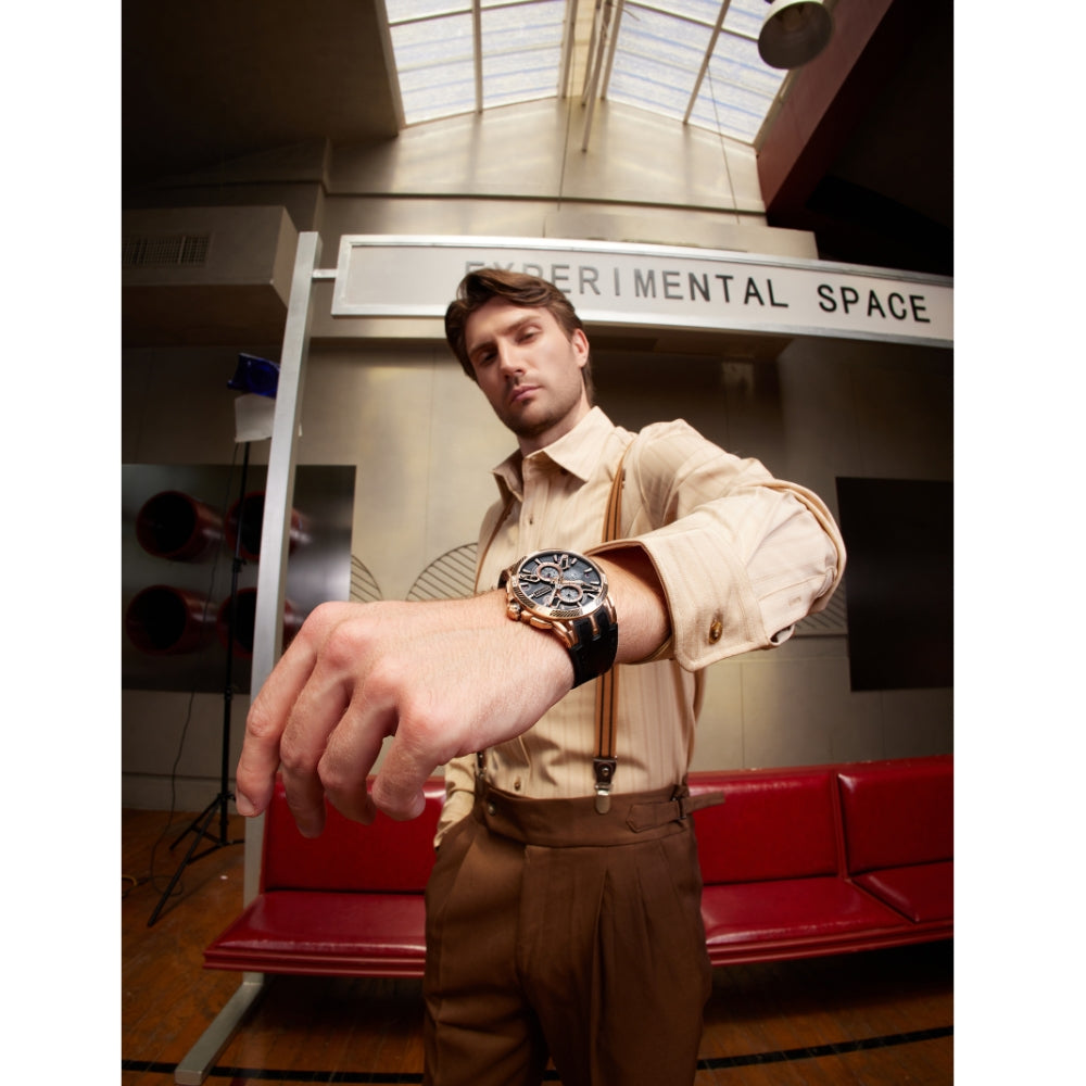 Bentley The Ouroboros Collection Blue Watch BL 40 03 - Luxury Men's Chronograph Timepiece for Business & Formal Occasions
