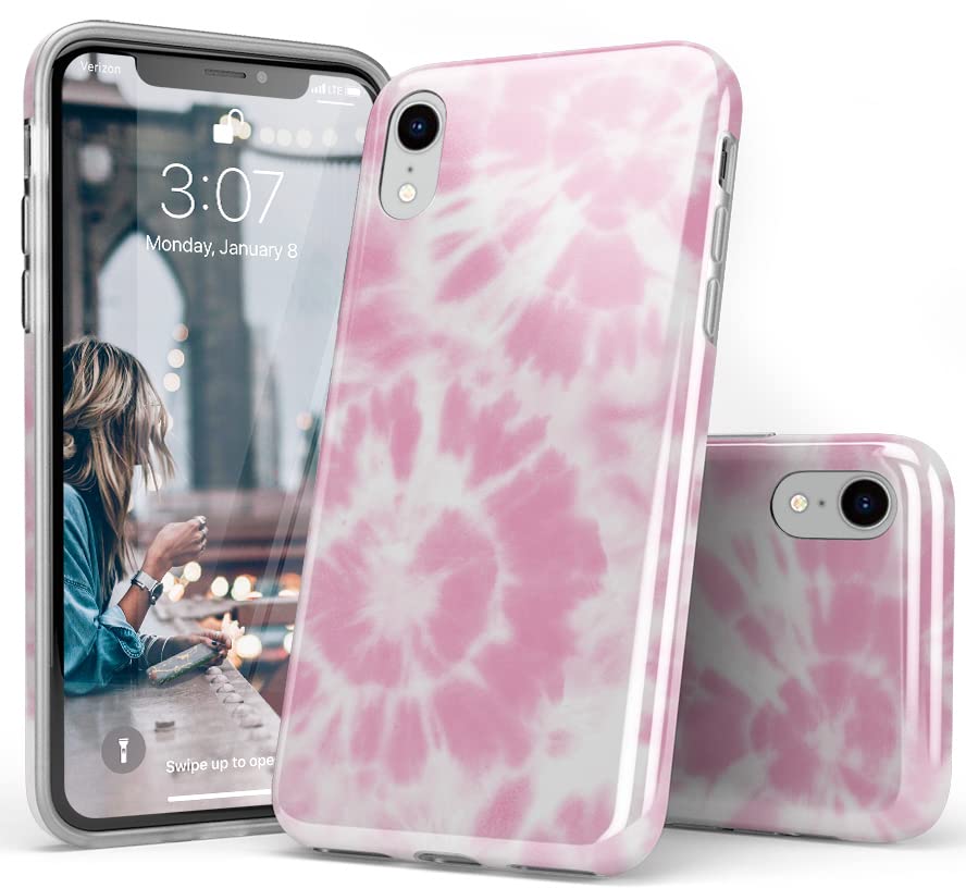 Casely iPhone XR Case - Light Pink Tie Dye Protective Phone Cover | Shockproof & Scratch Resistant | Perfect for Everyday Use, Travel & Outdoor Activities