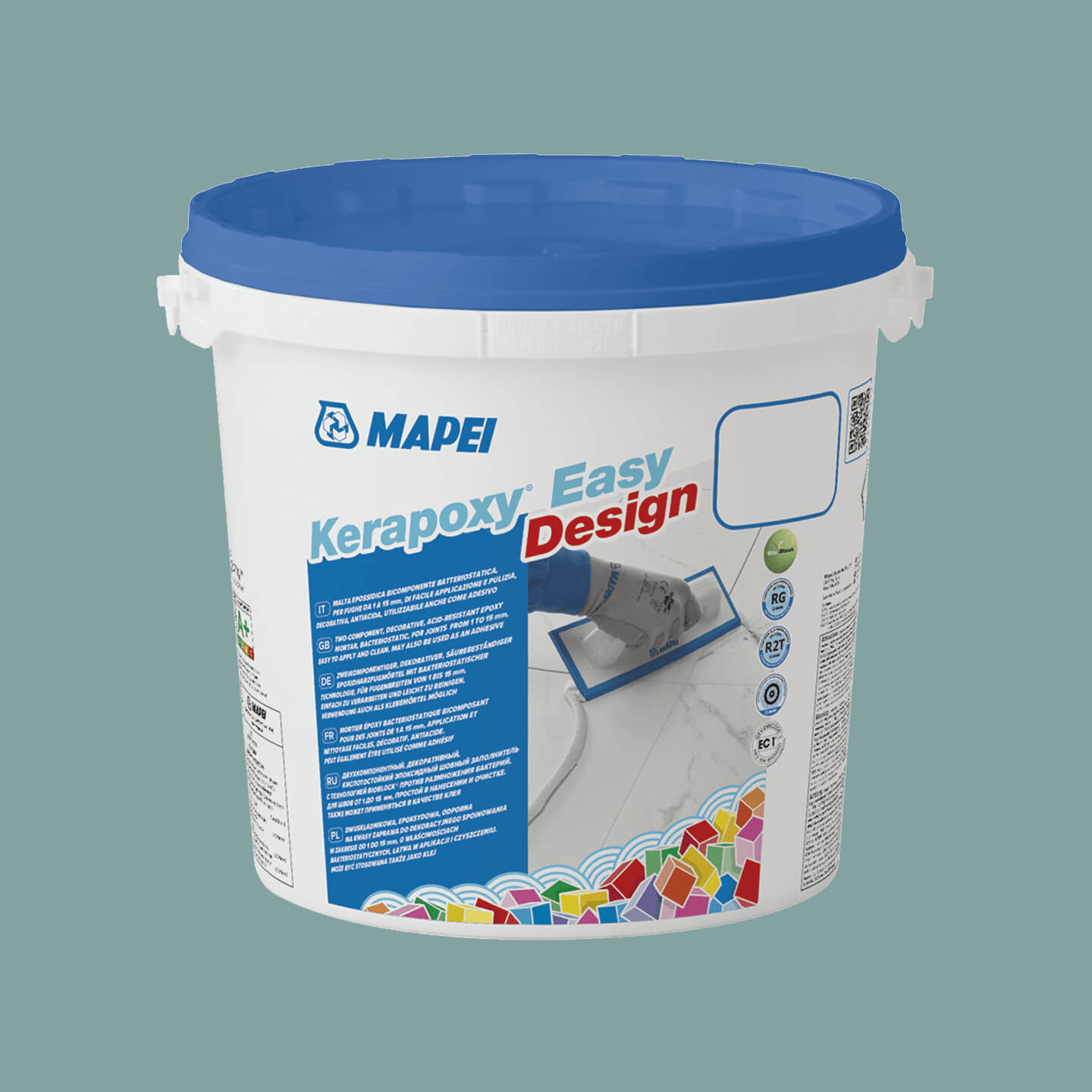 Mapei Kerapoxy Easy Design 3kg Epoxy Grout - Sage Green (177) - Ideal for Tile Flooring, Bathroom & Kitchen Renovations