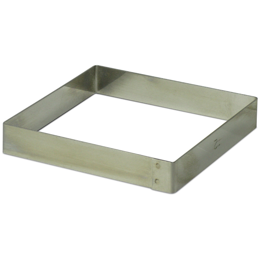 Square Ring Mold - 0.75 Inch Height for Baking, Cake Decorating, and Candy Making - Perfect for DIY Desserts, Wedding Cakes, and Chocolate Treats
