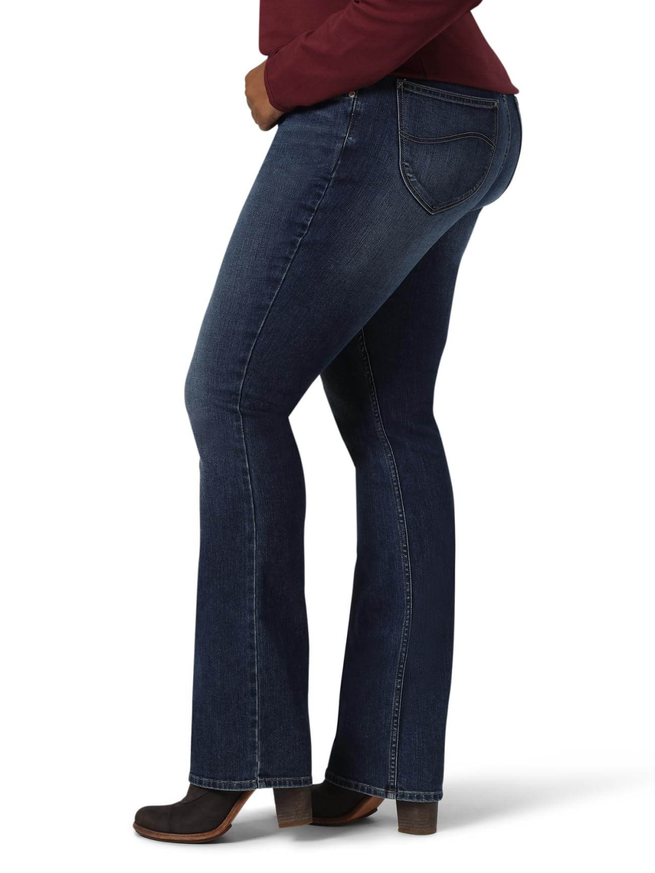 Riders by Lee Indigo Women's Midrise Bootcut Jeans - Comfortable Stretch Denim Pants for Casual Wear & Everyday Outfits