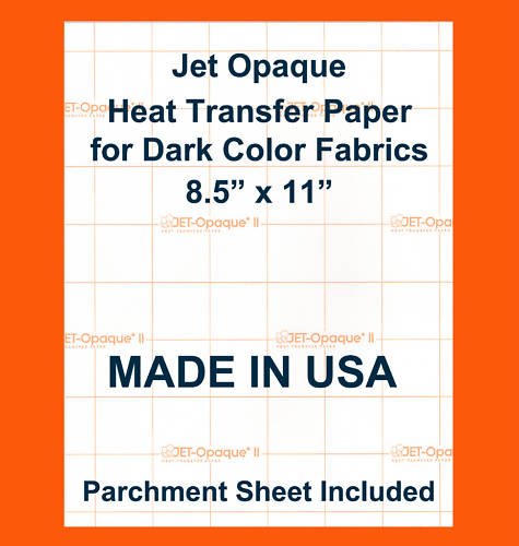 Premium JET-OPAQUE II Heat Transfer Paper 11x17 Inches - 100 Sheets Pack for T-Shirt Printing, DIY Crafts & Custom Apparel Projects