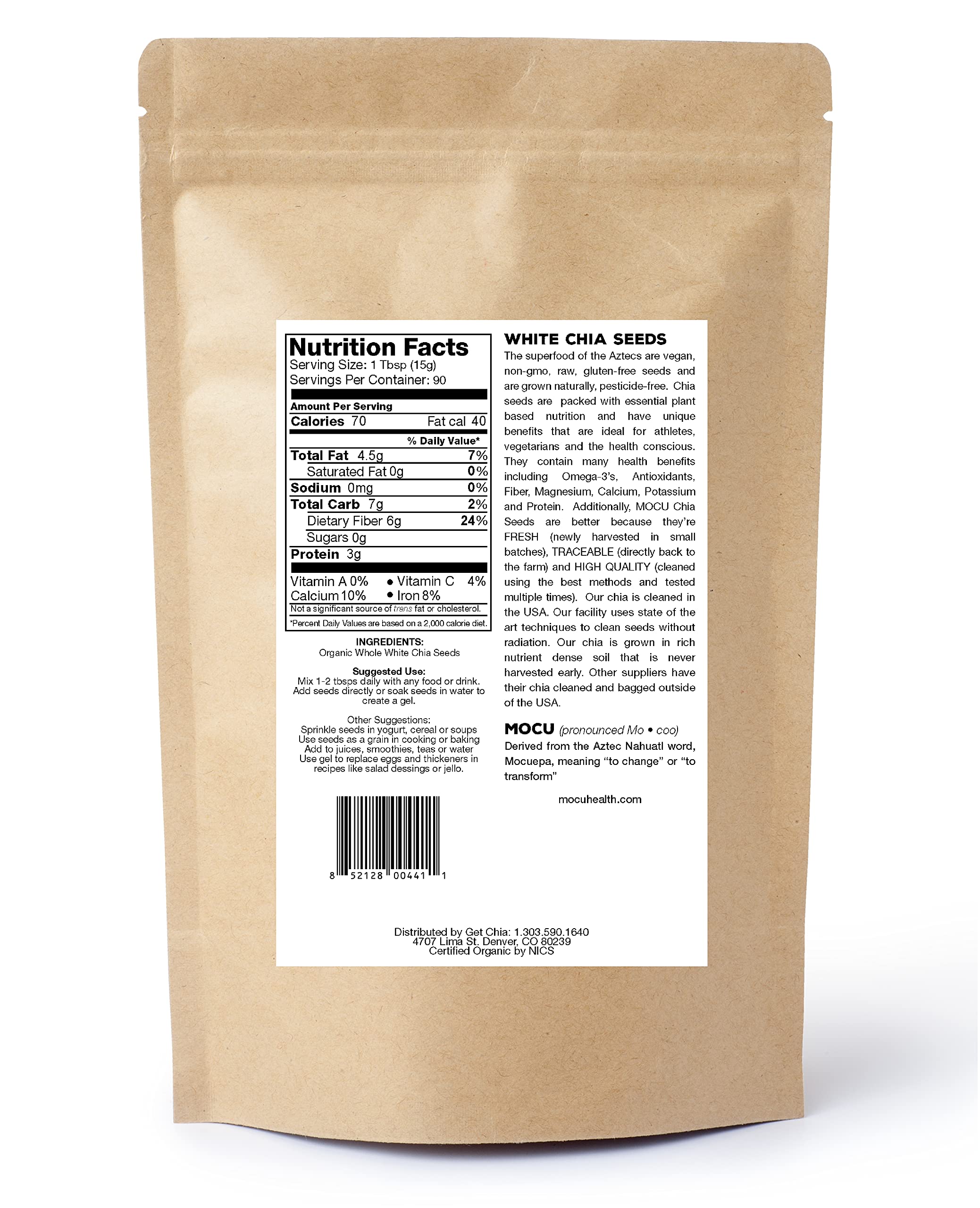 Organic Chia Seeds USDA Certified | Triple Cleaned & Cold Stored in USA | Freshly Harvested 3lb Bag | Perfect for Smoothies, Baking & Healthy Breakfasts