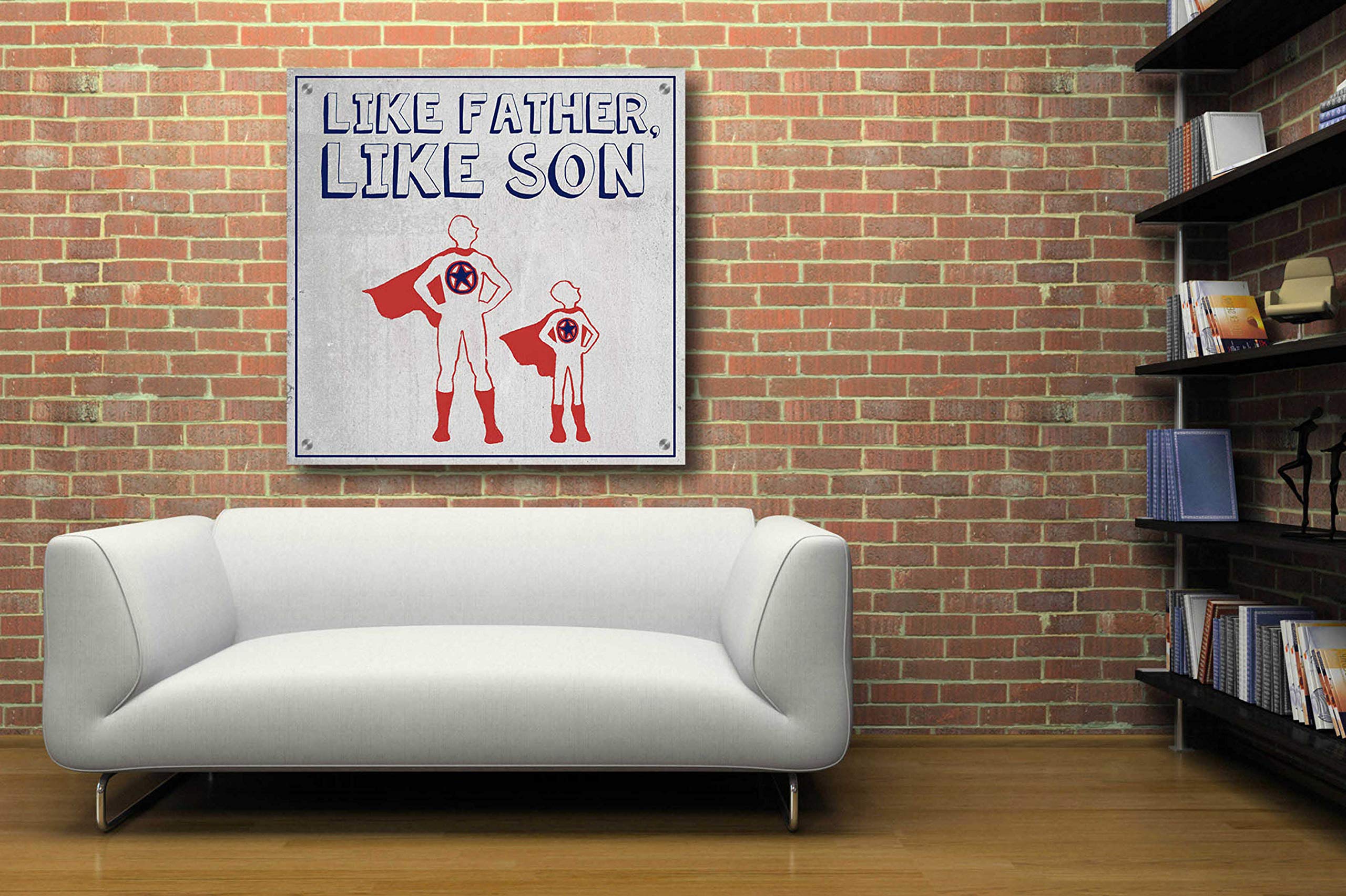 Epic Art 'Little Hero I' by Grace Popp - 36x36 Inch Acrylic Glass Wall Art Painting - Modern Home Decor for Living Room, Bedroom & Office