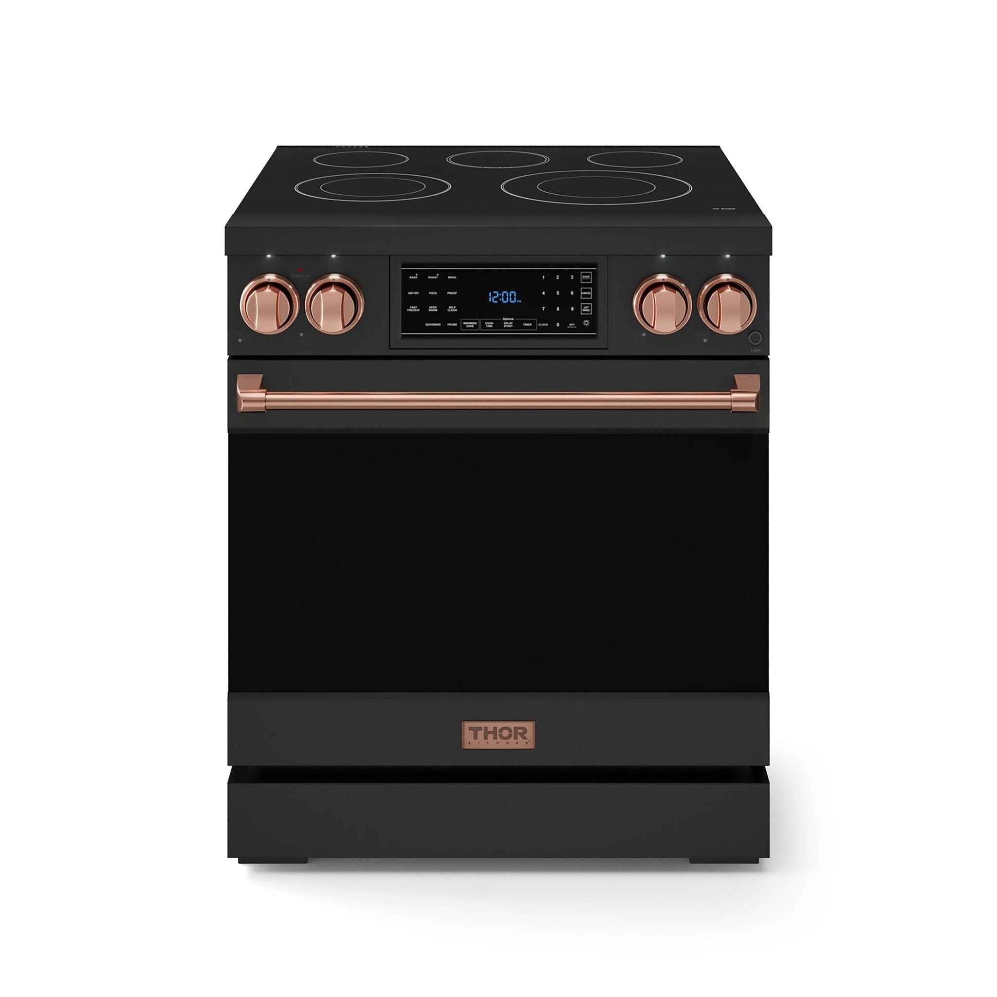 Thor Kitchen Black Stainless Steel Freestanding Professional Electric Range | Gordon Ramsay Series 4.55 cu.ft Oven | RSE30B RSG Model | Perfect for Home Chefs & Professional Kitchens
