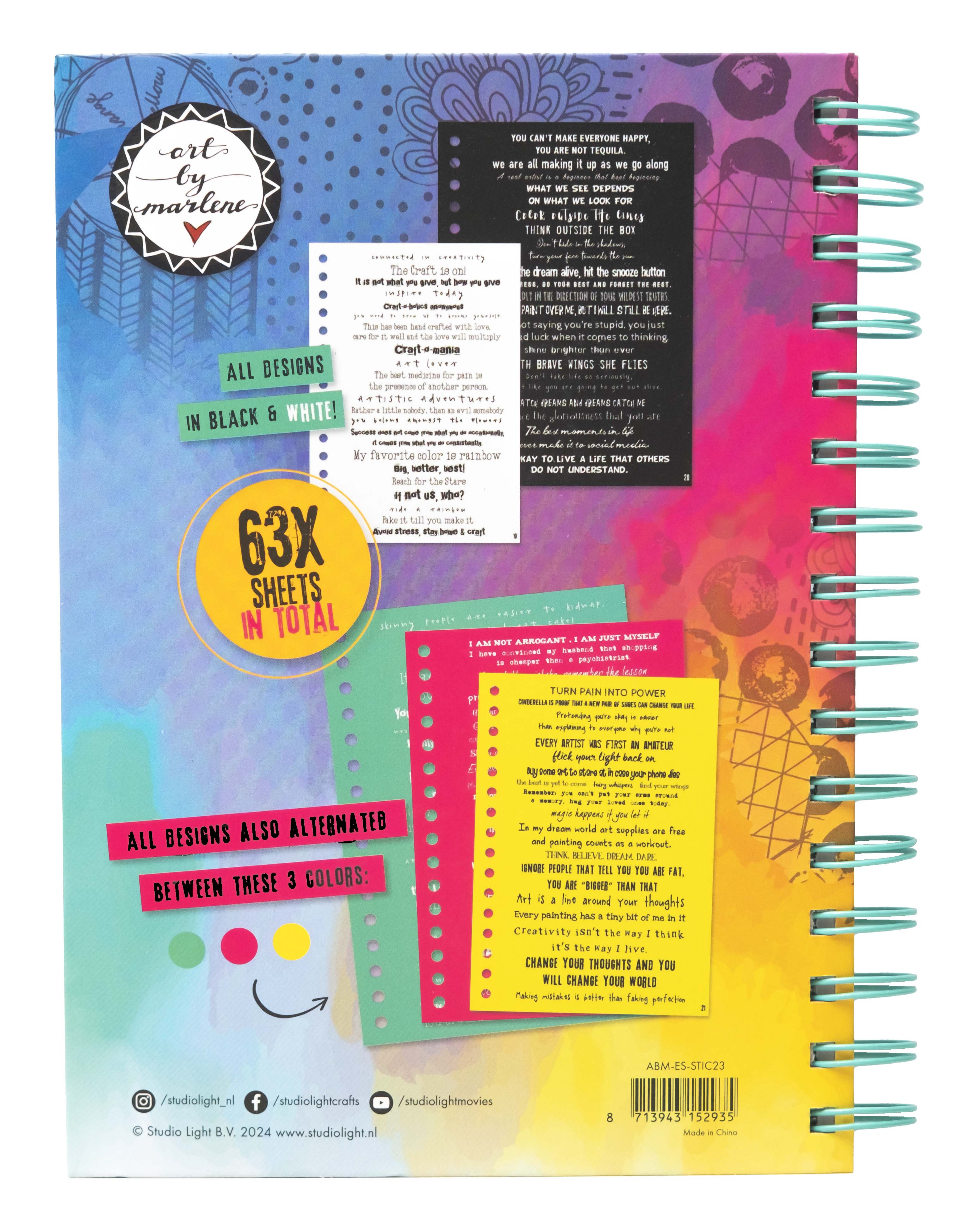 ABM Sticky Notes Quotes - Golden Oldie Collector's Book with 63 Essential Sticky Notes | Perfect for Journaling, Scrapbooking & Office Organization