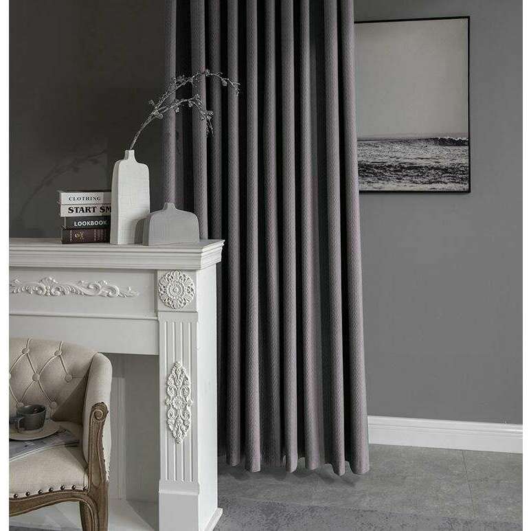 Luxury Jacquard Velvet Woven Design Curtains - Violet Gray | Elegant Window Treatments for Living Room, Bedroom & Home Decor | Blackout Drapes for Privacy & Light Control