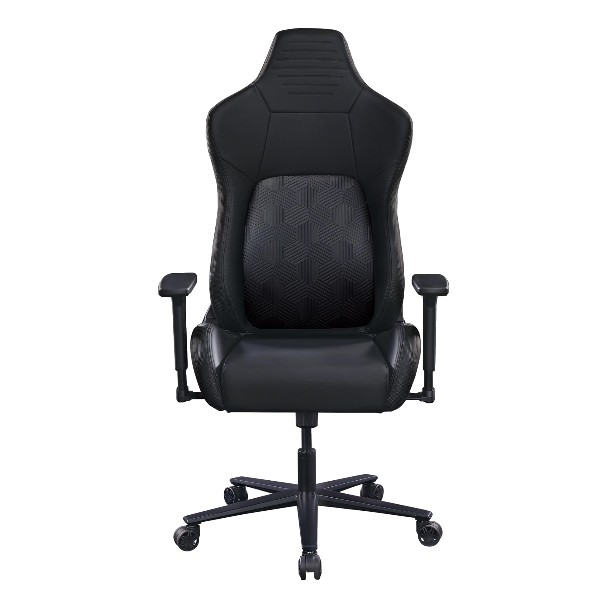 RS Gaming™ Vertex Ergonomic Faux Leather High-Back Gaming Office Chair - Adjustable Lumbar Support & Headrest, Black, BIFMA Certified for Home & Office Use
