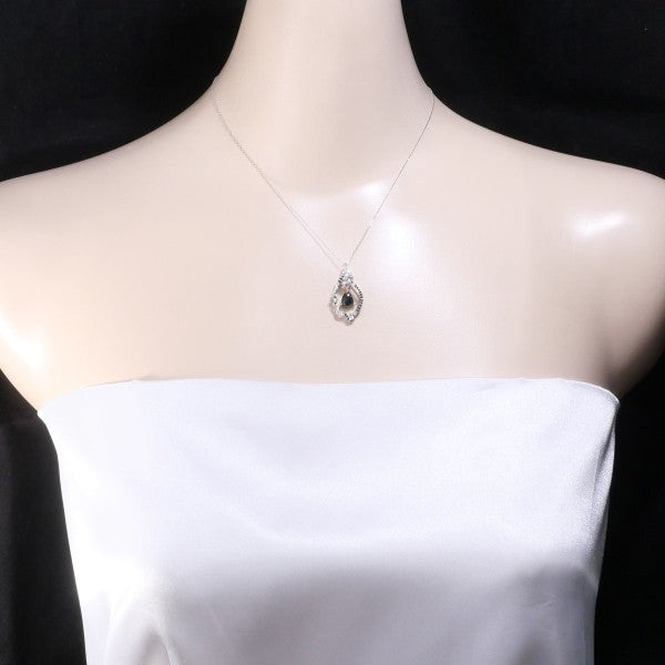 18K White Gold Black Diamond Necklace for Women - Elegant Dainty Pendant Jewelry Gift for Anniversary, Valentine's Day & Special Occasions