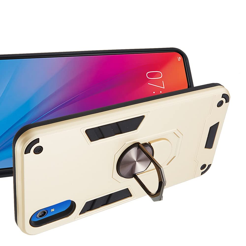 Ultra Slim Shockproof Phone Case for Vivo Y91c/Y93/Y91i/Y90 (India) - Military-Grade Protection with Magnetic Car Mount & Kickstand Holder - Durable Back Cover for Vivo Smartphones - Perfect for Driving, Work, and Everyday Use