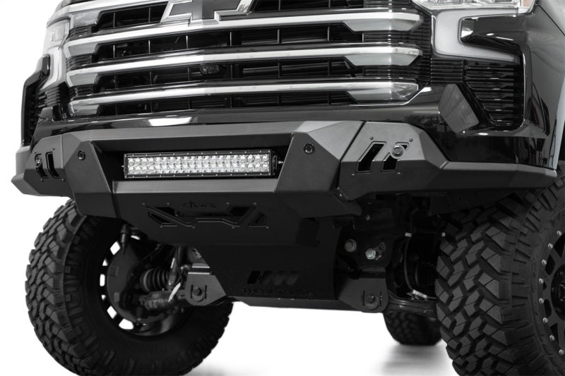 2022+ Chevrolet Silverado 1500 Black Label Front Bumper Replacement - Heavy Duty Steel Off-Road Bumper with Winch Mount for Enhanced Protection & Style | Perfect for Off-Roading, Towing & Truck Customization
